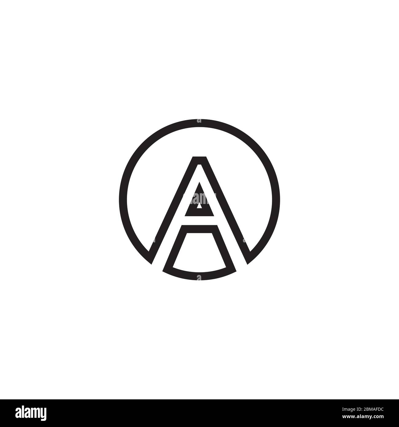 A circle letter lines logo design vector Stock Vector Image & Art - Alamy