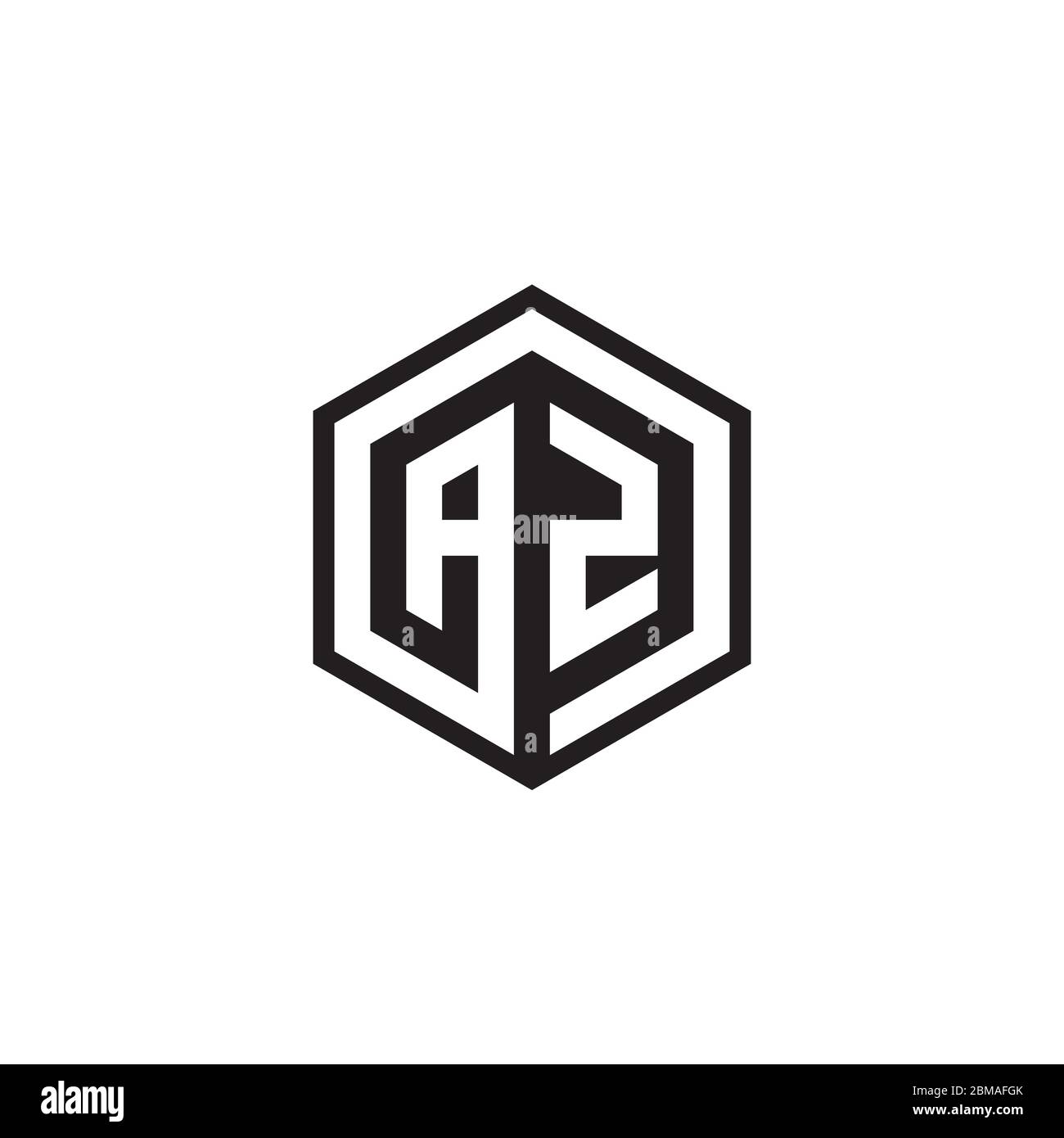 A Z hexagon letter logo design concept Stock Vector Image & Art - Alamy