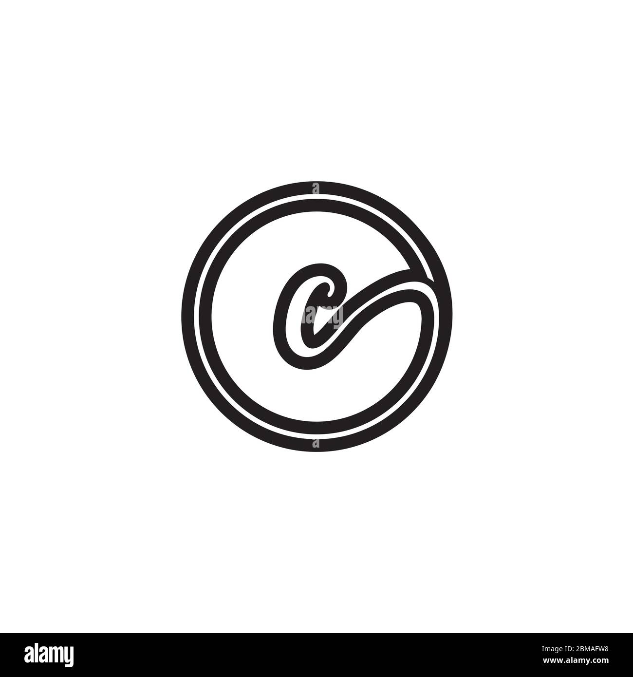 lowercase circle C letter design vector Stock Vector Image & Art Alamy