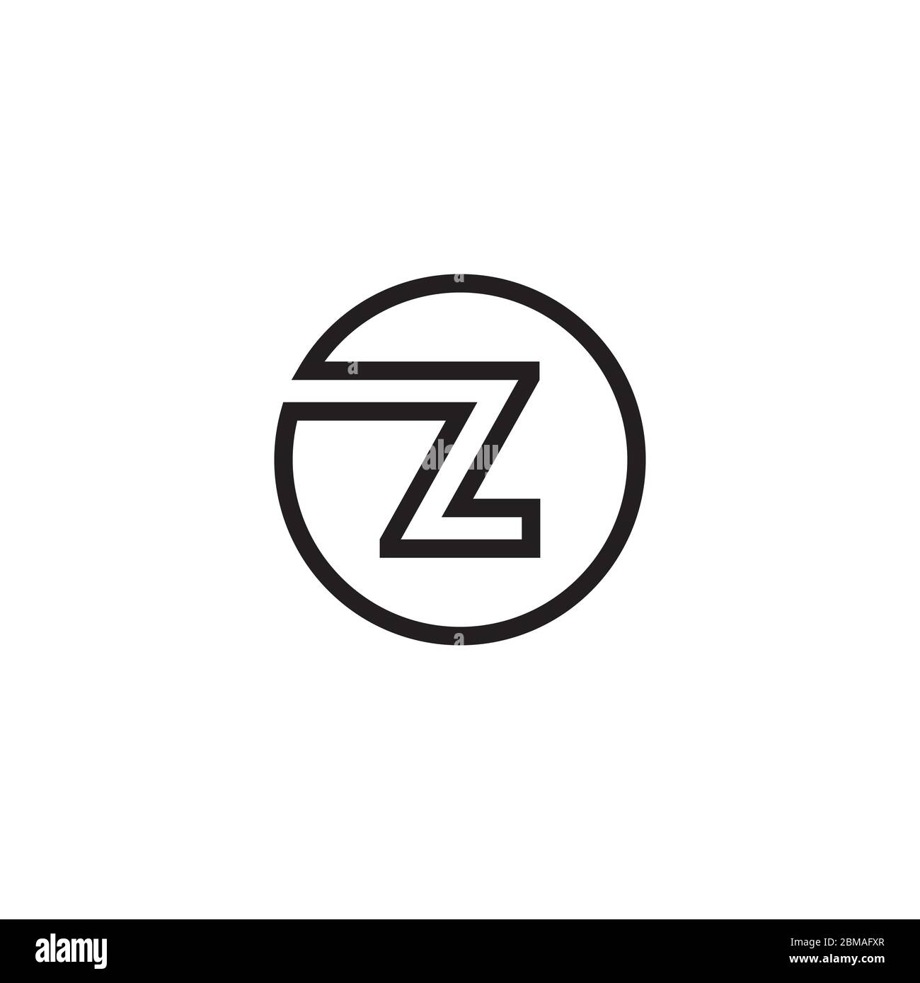Z circle letter lines logo design vector Stock Vector Image & Art Alamy