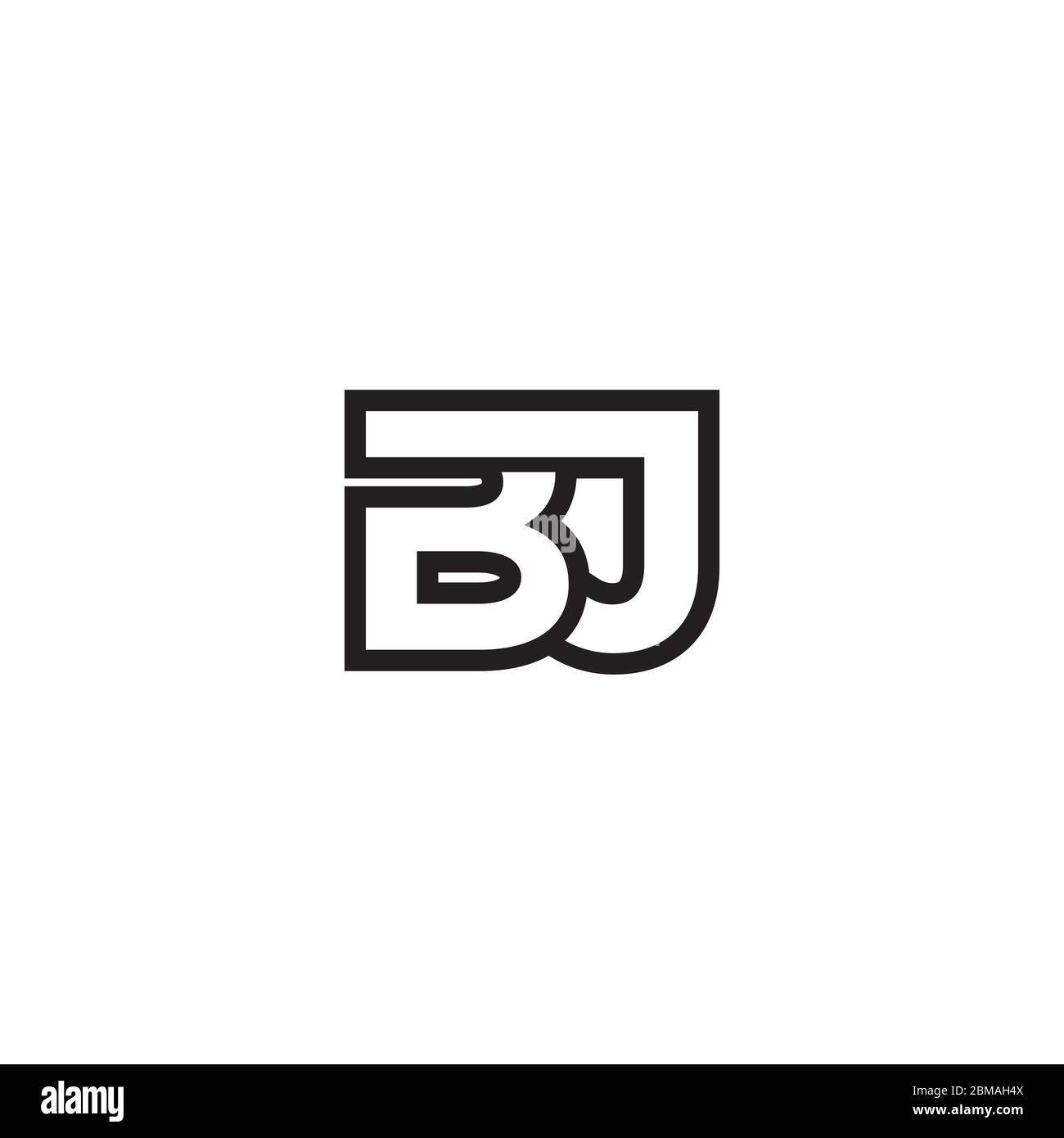 B J lines letter logo design vector Stock Vector Image & Art - Alamy