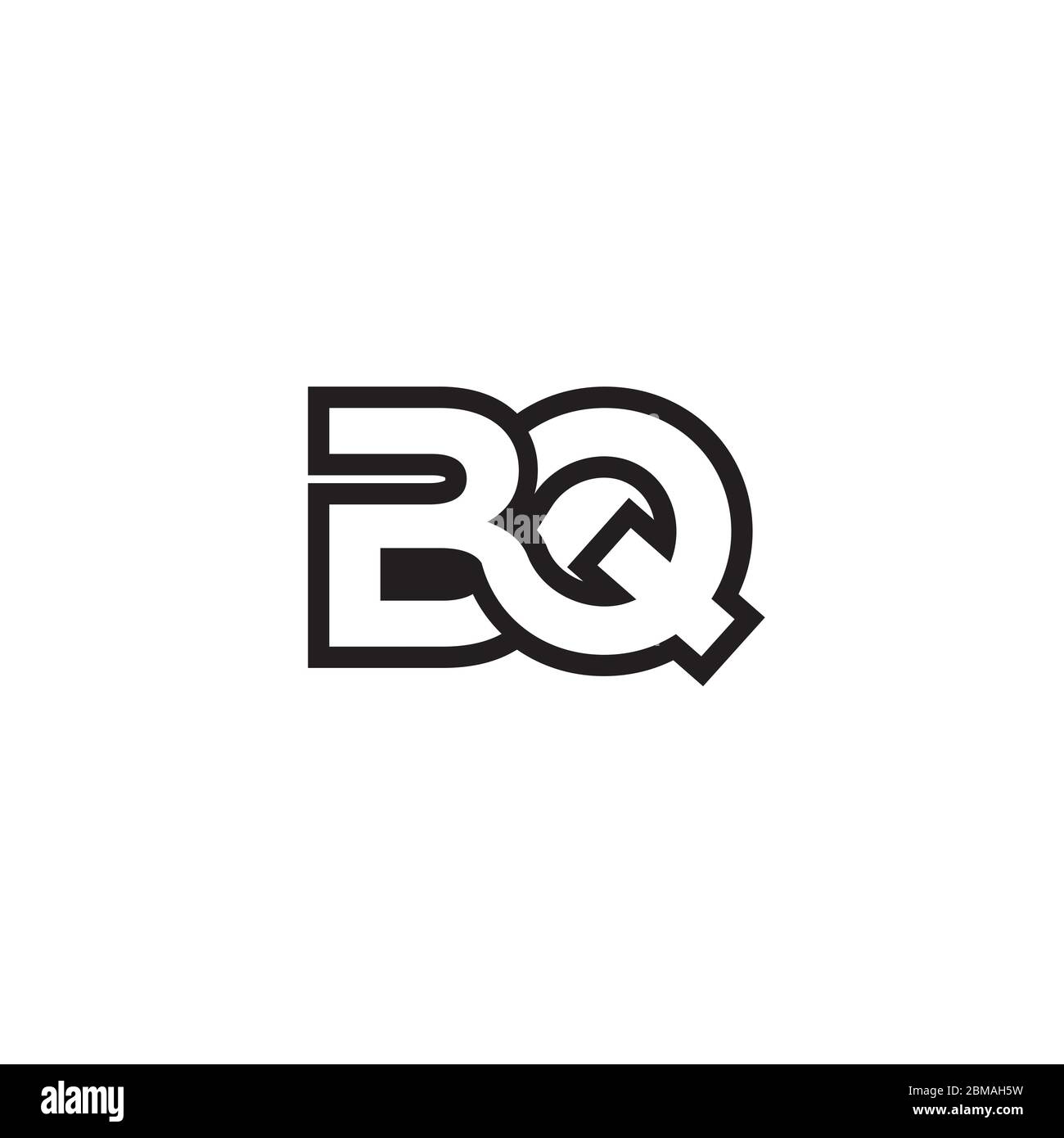 B Q lines letter logo design vector Stock Vector Image & Art Alamy