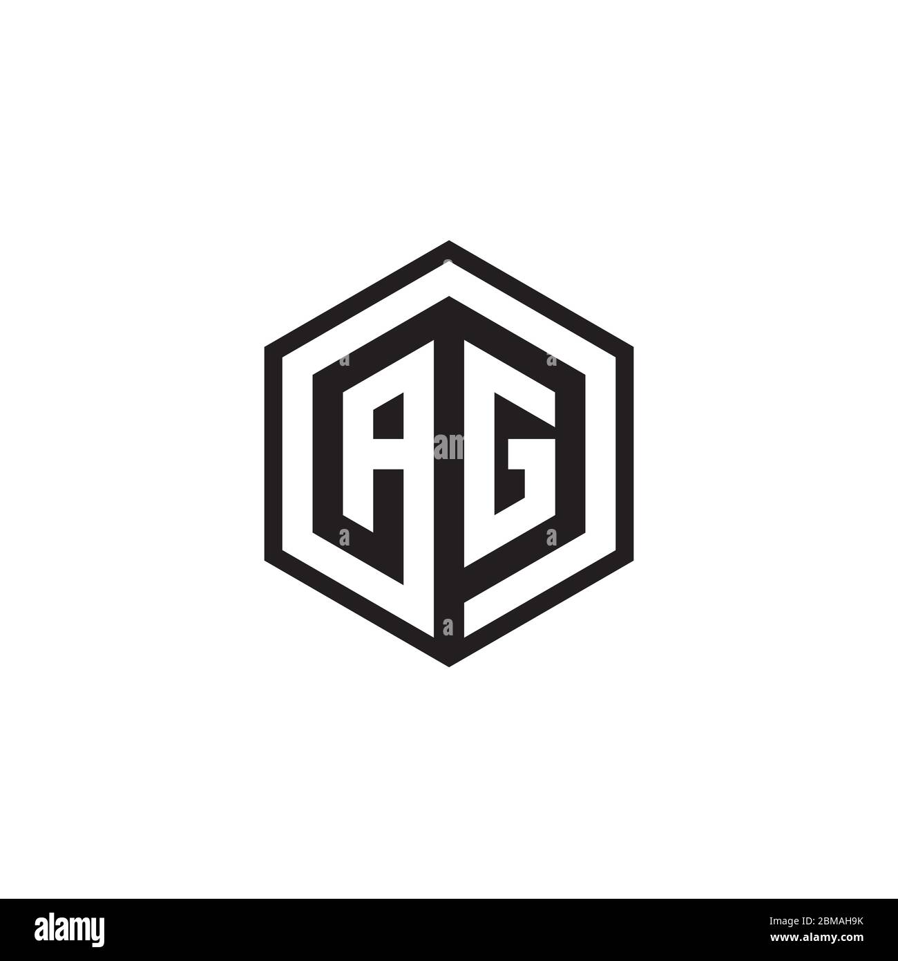 A G hexagon letter logo design concept Stock Vector