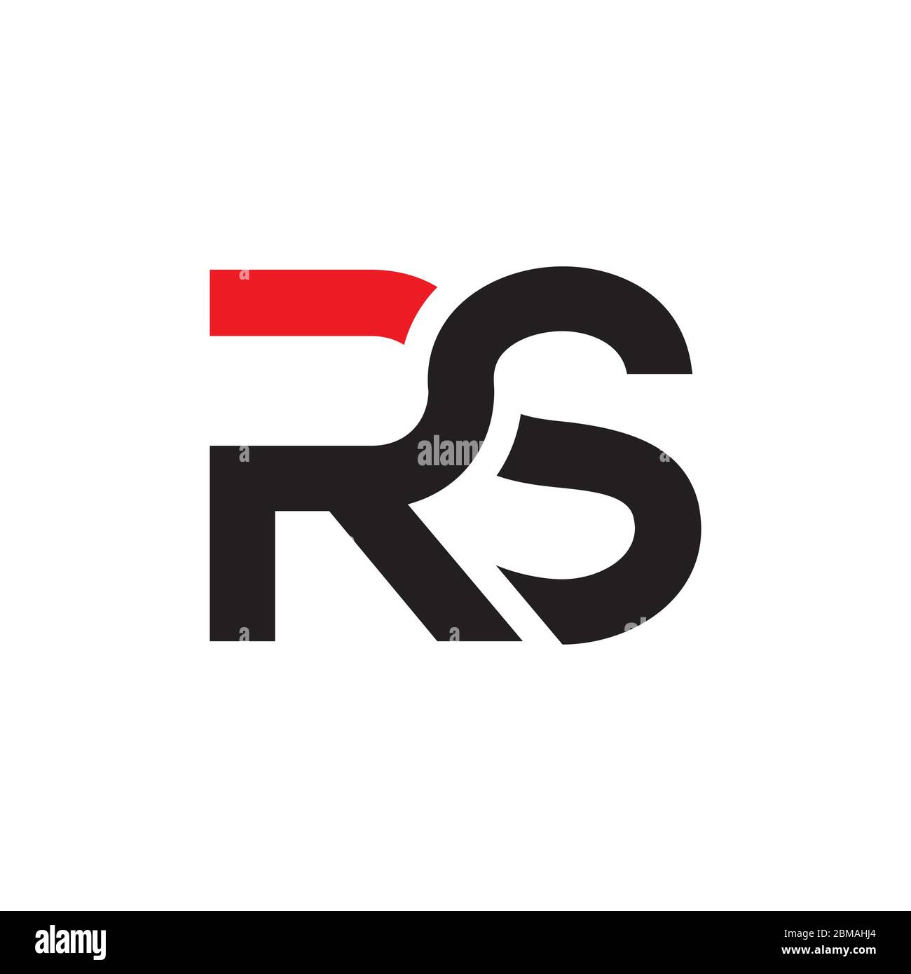 red black R S connected letters design vector Stock Vector Image & Art ...