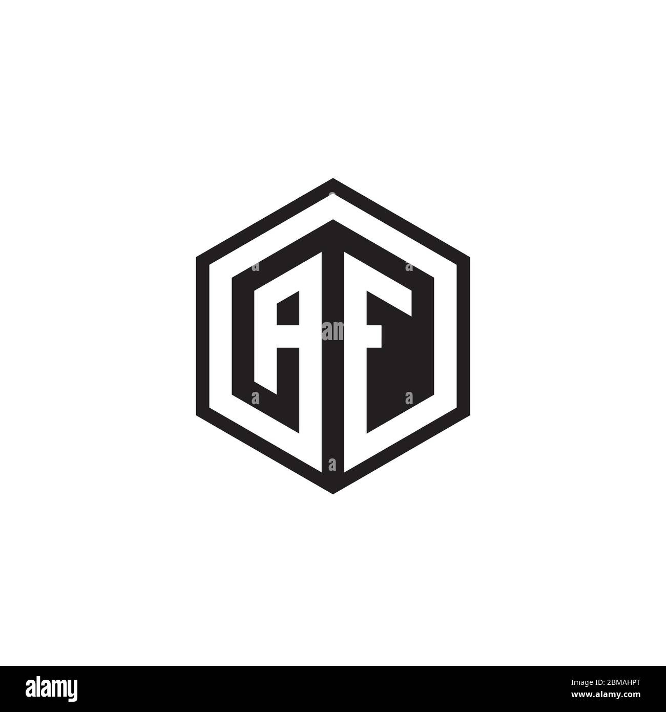 A F hexagon letter logo design concept Stock Vector Image & Art - Alamy