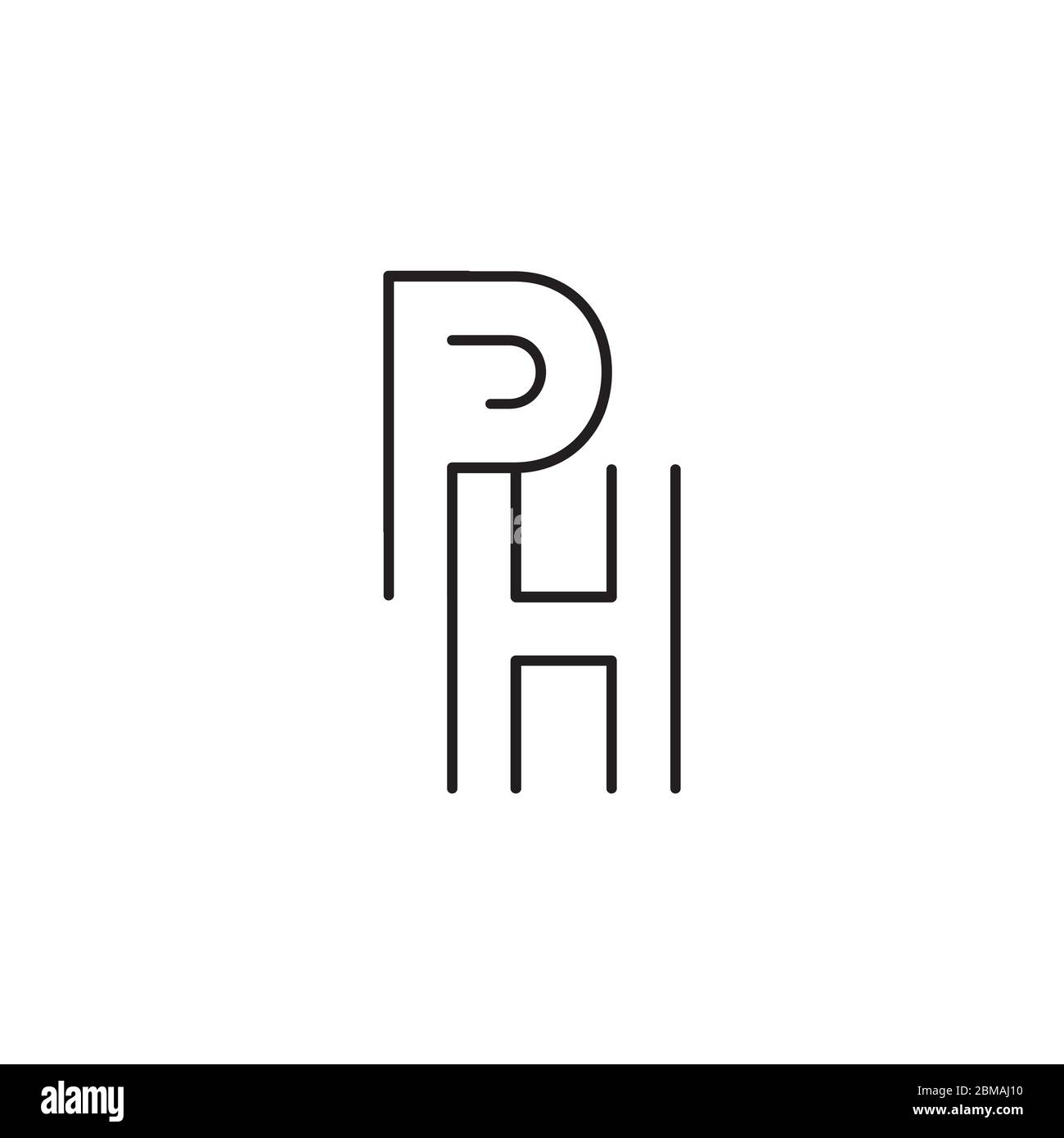 lines letter P H logo design vector Stock Vector Image & Art - Alamy