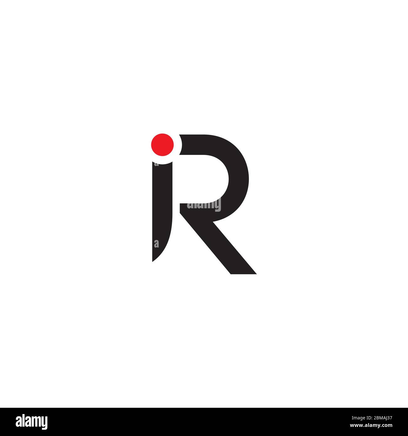 I R letter logo design vector Stock Vector