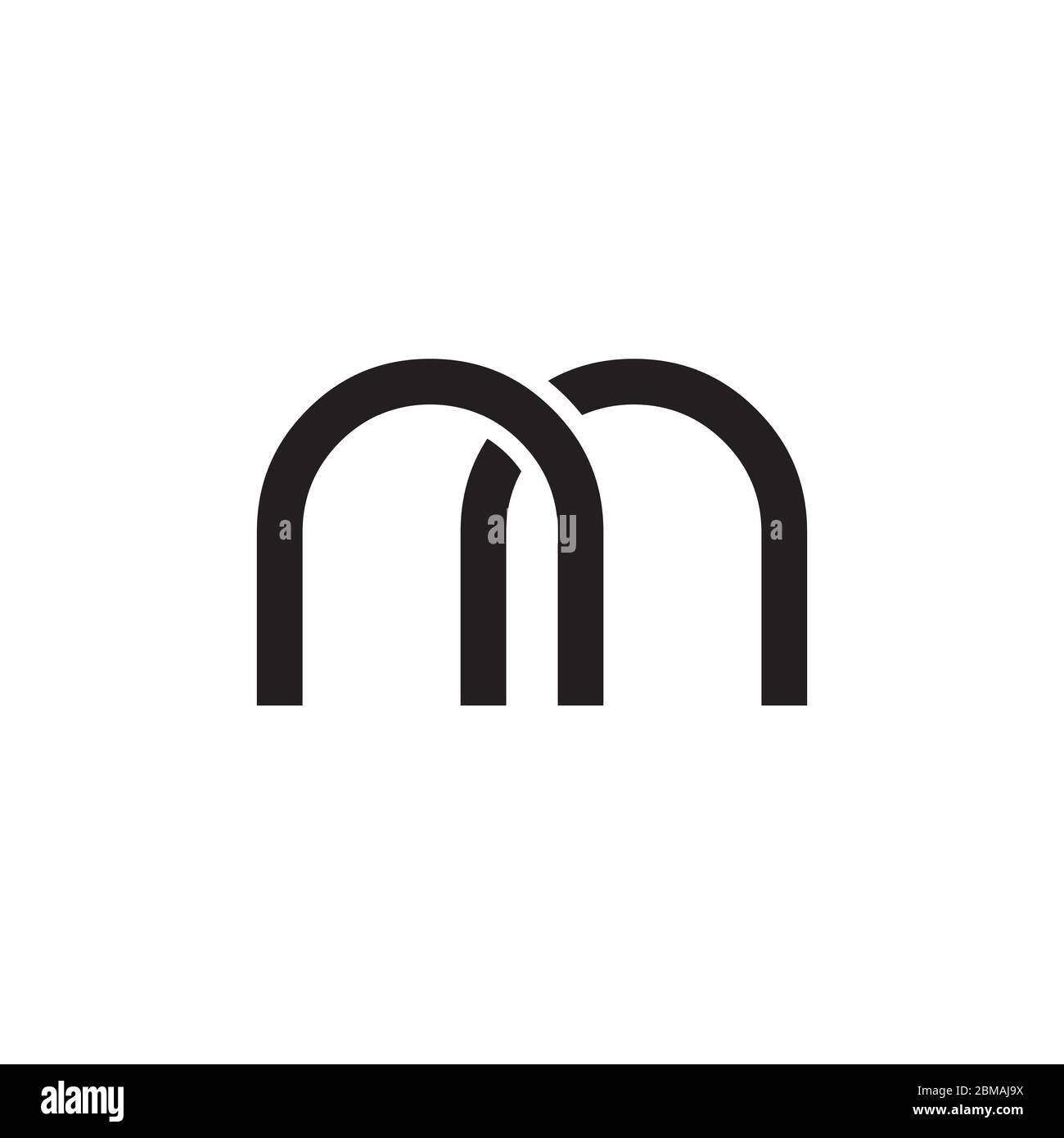 lowescase N N letter design vector Stock Vector
