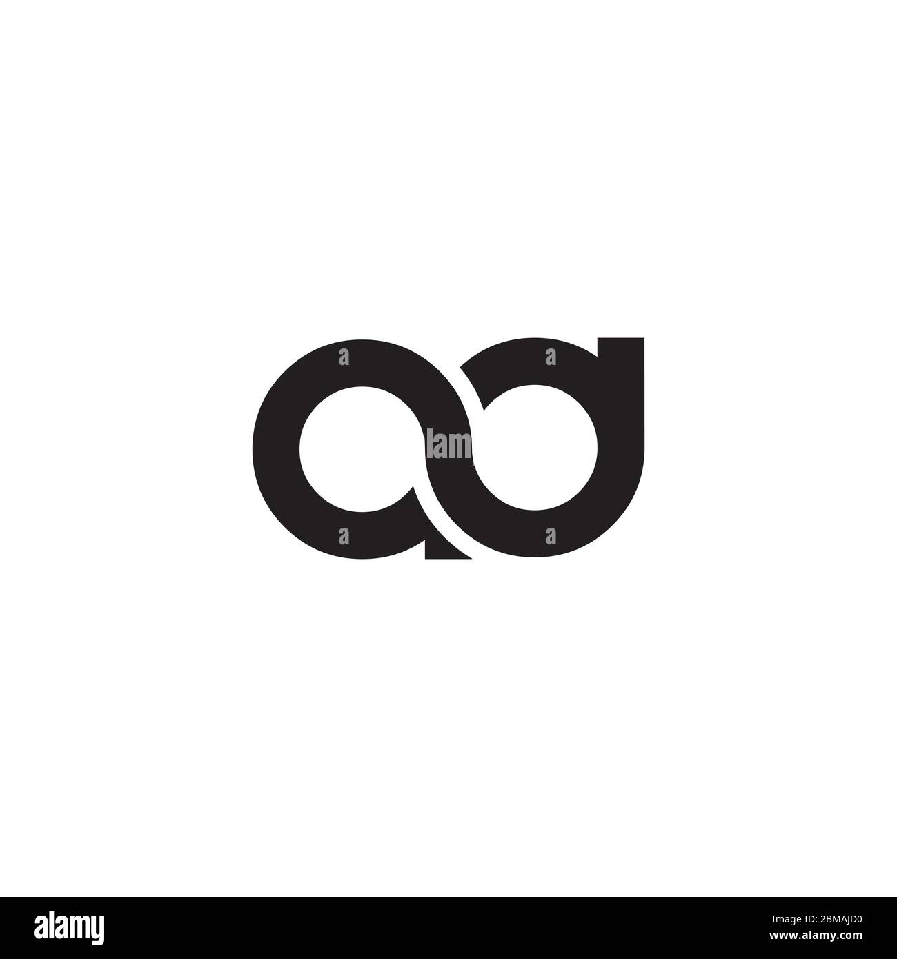 Lowercase A D Letter Design Vector Stock Vector Image Art Alamy