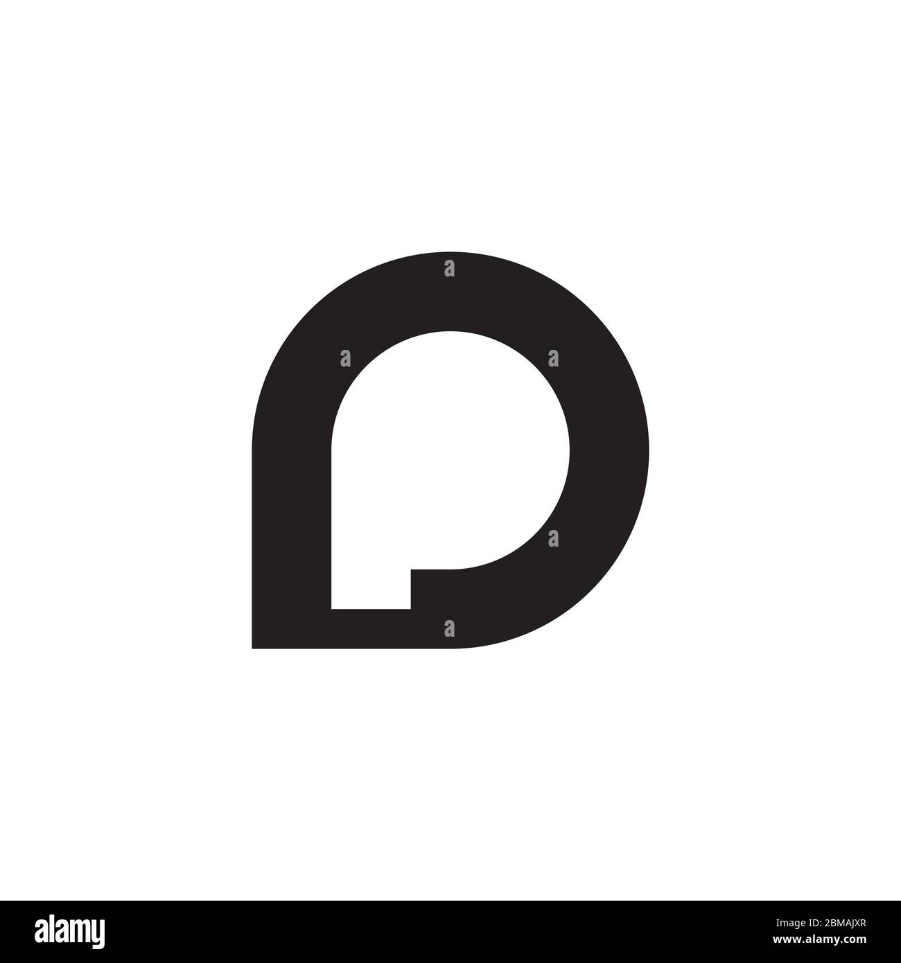 abstract P letter negative space design vector Stock Vector Image & Art ...