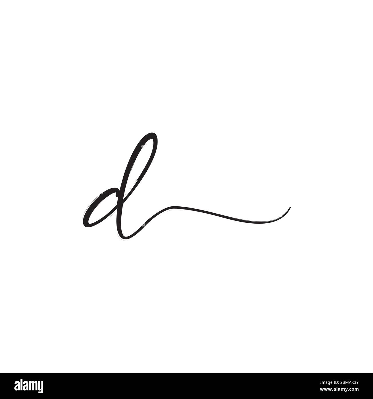 D signature letter logo design concept Stock Vector Image & Art - Alamy