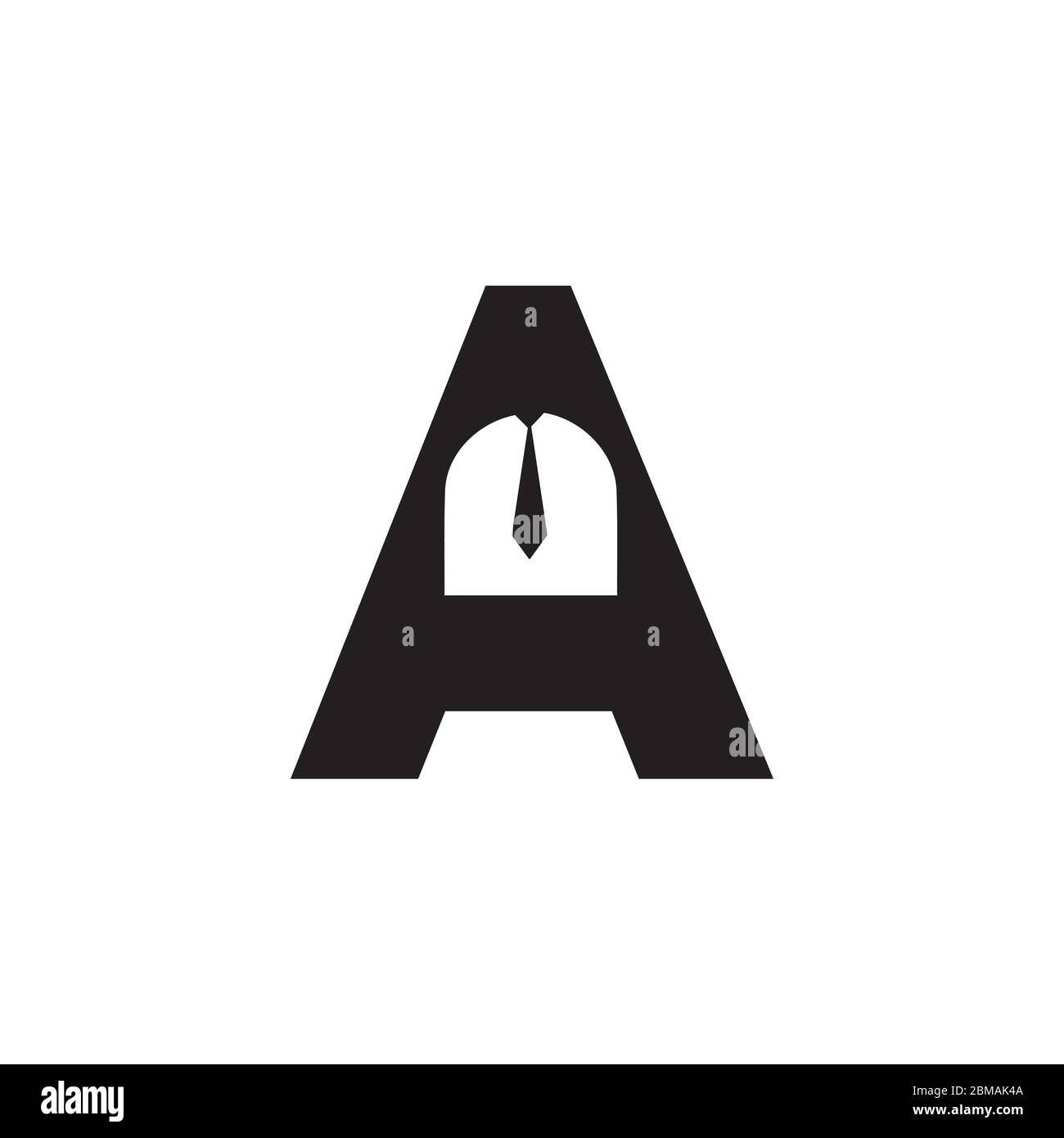 A letter with bowtie design concept Stock Vector