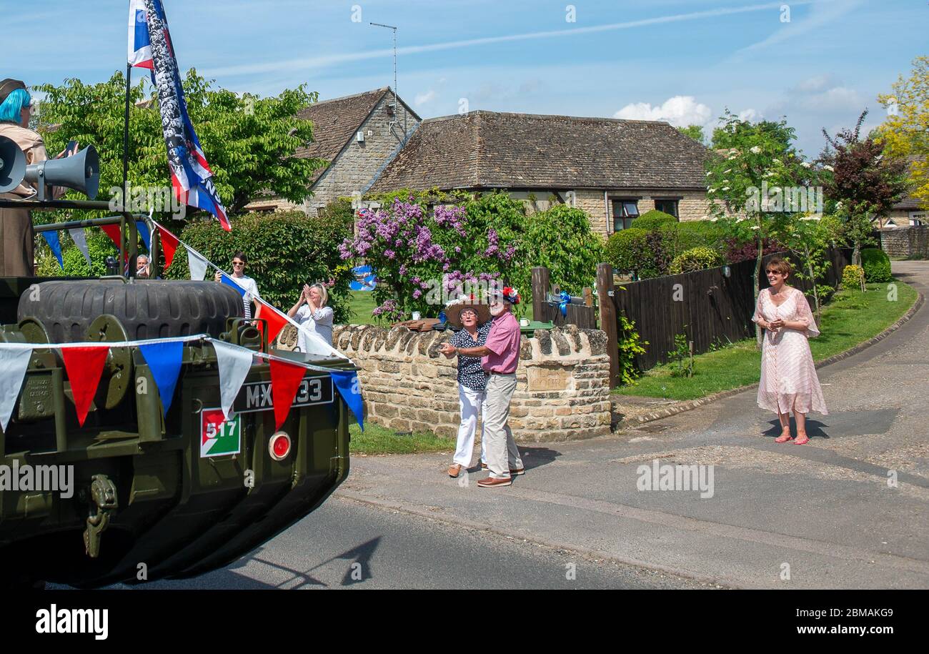John and Kate Conder dance outside their house as restored Second 