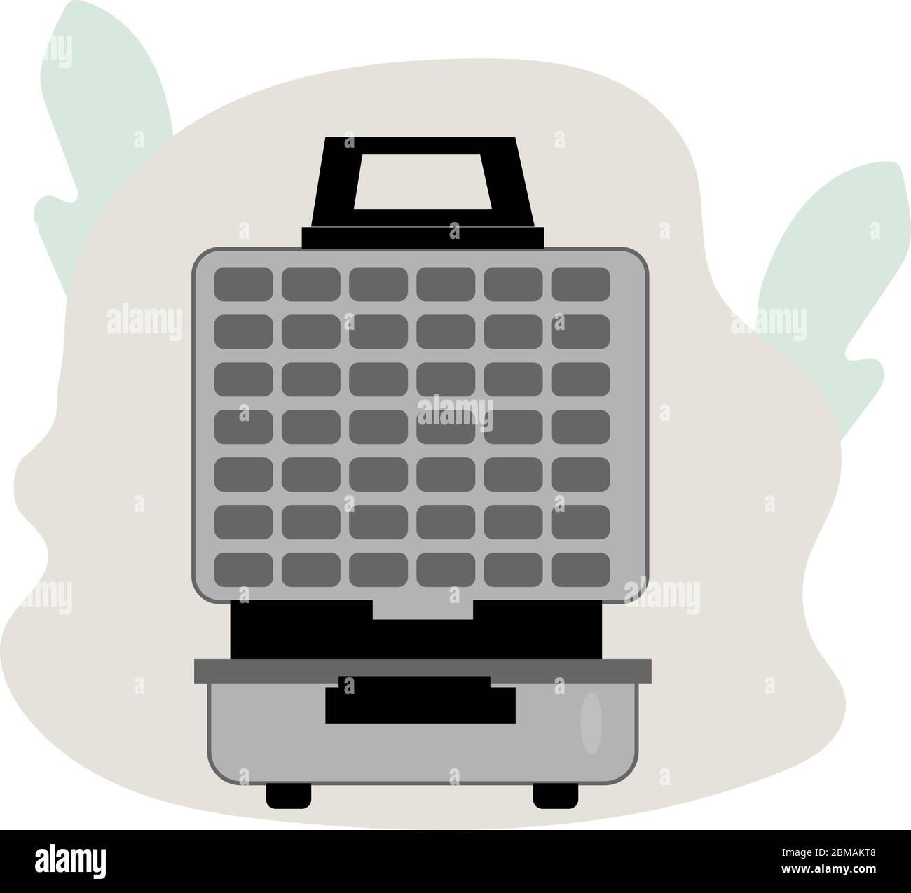 Waffle iron for cooking. Stock Vector