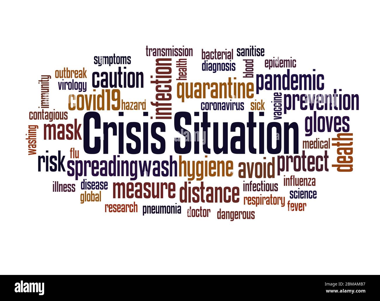 Crisis situation word cloud concept on white background Stock Photo - Alamy