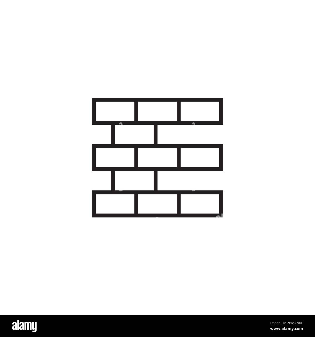 E brick letter lines logo design concept Stock Vector