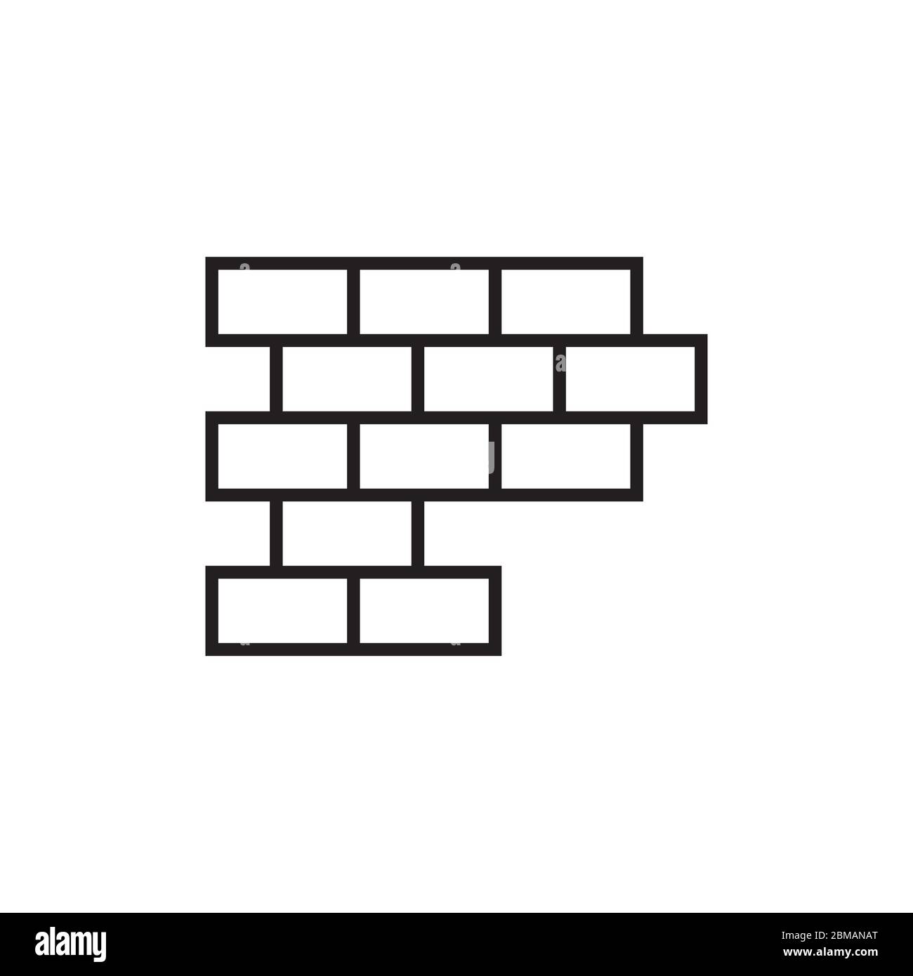 P brick letter lines logo design concept Stock Vector