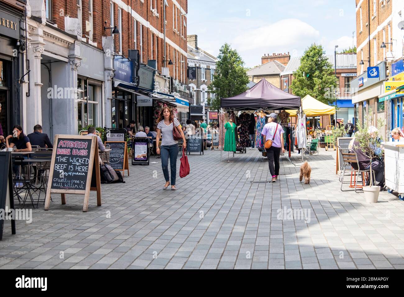 LONDON High street shopping scene in Balham, an area of south west