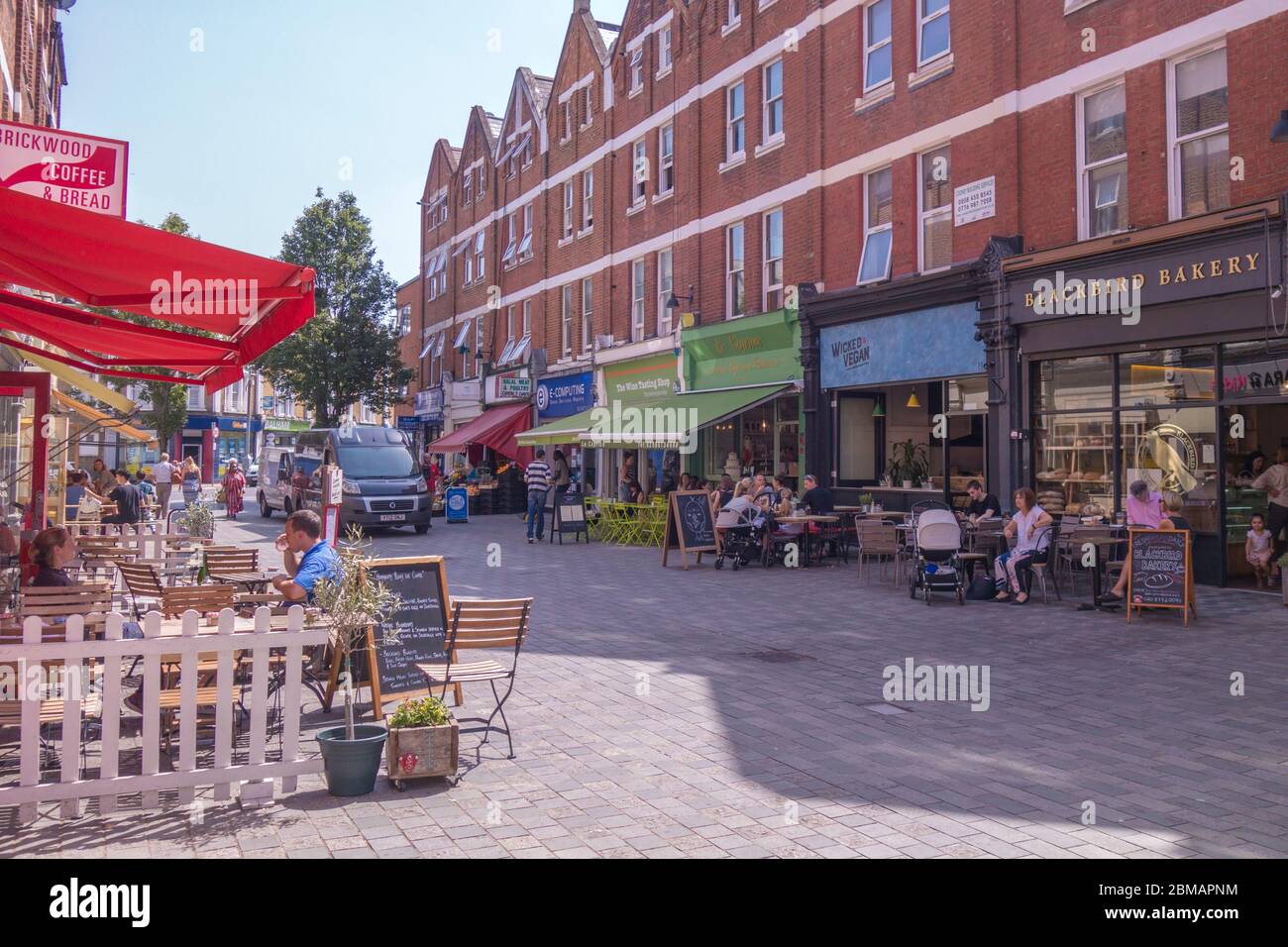 LONDON High street shopping scene in Balham, an area of south west