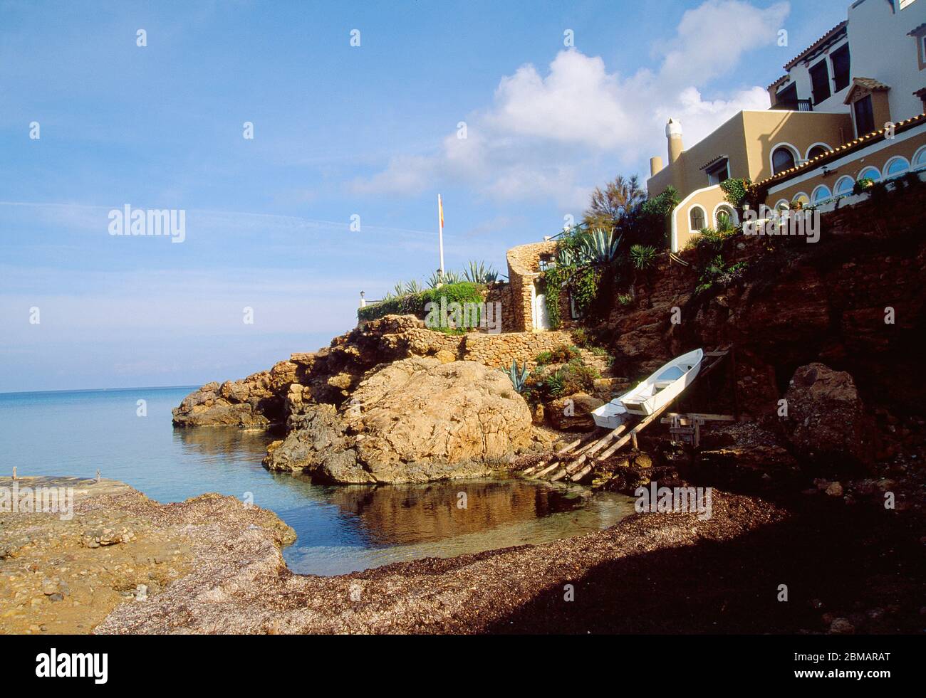 Cala da Xarraca. Portinatx, Ibiza island, Balearic Islands, Spain. Stock Photo