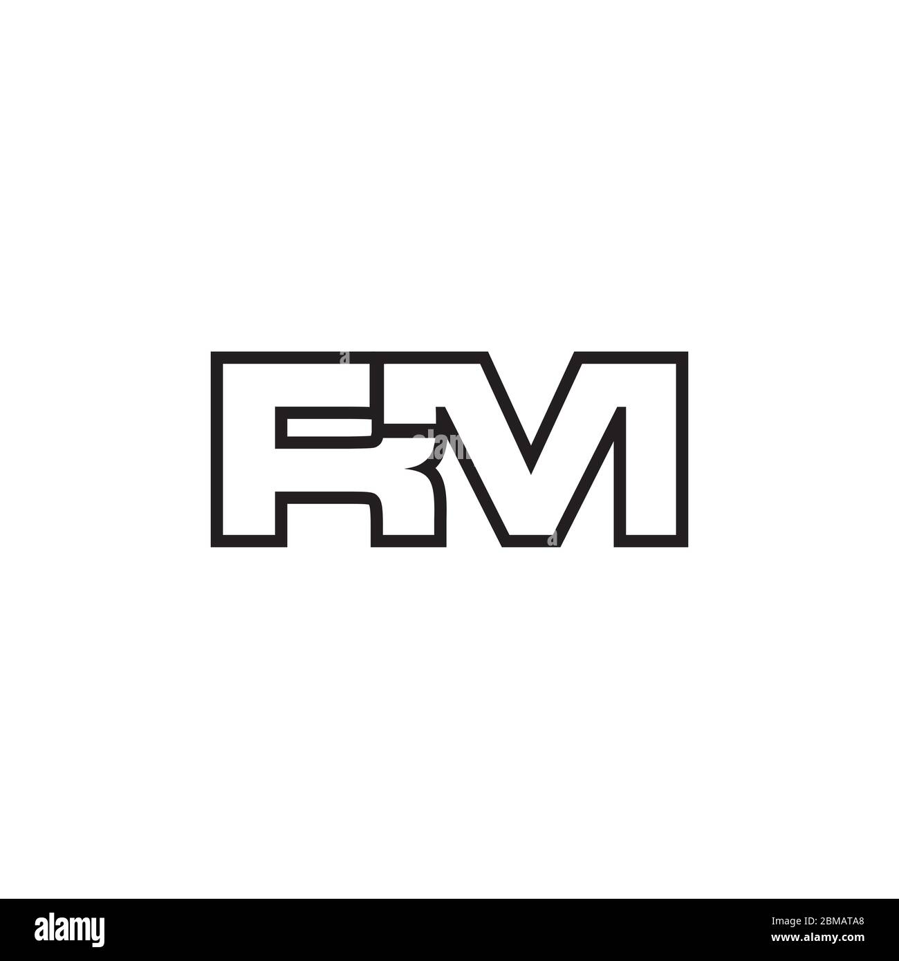 R M  lines icon design vector Stock Vector