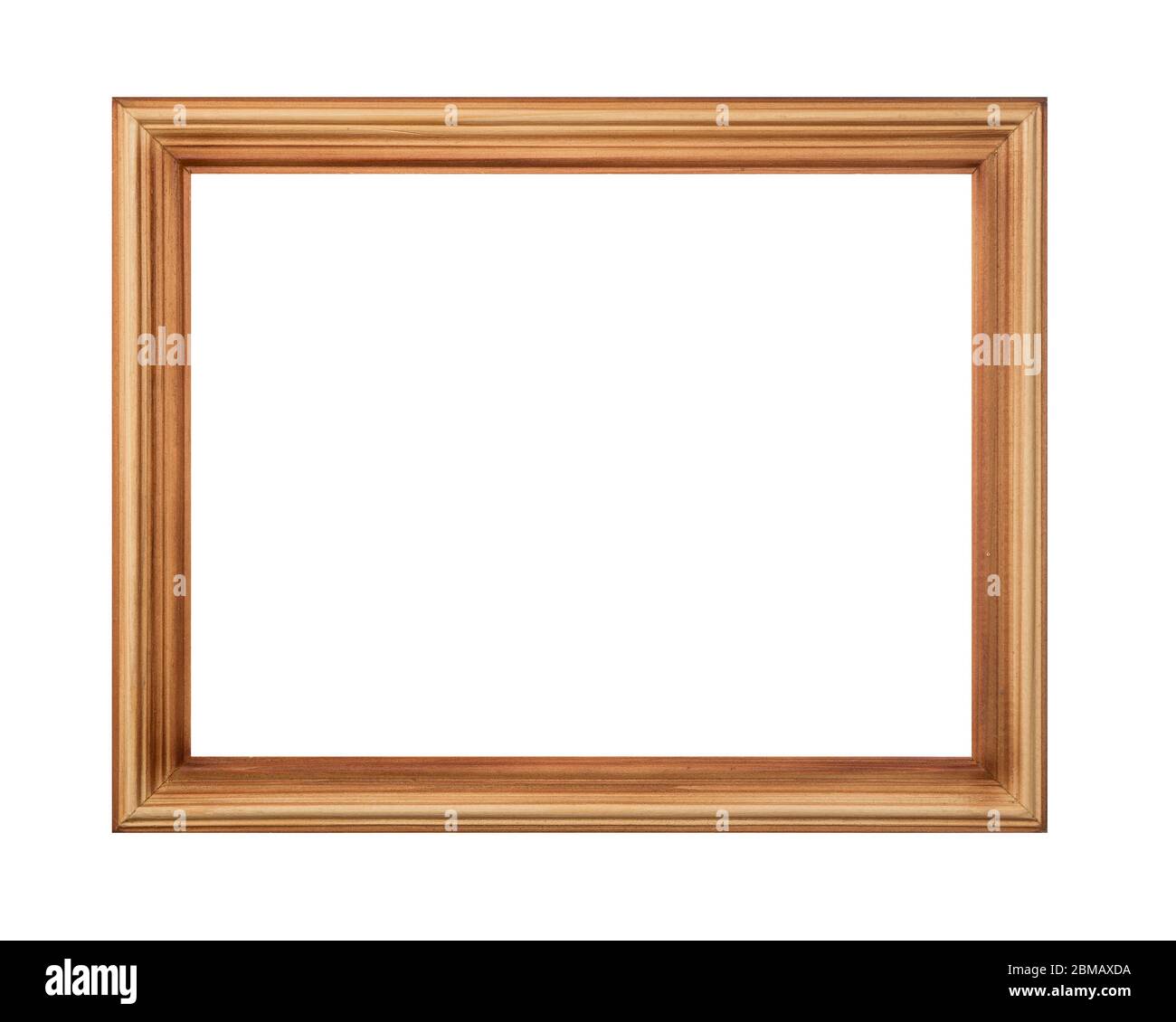 thin wooden photo frame isolated on white background Stock Photo - Alamy