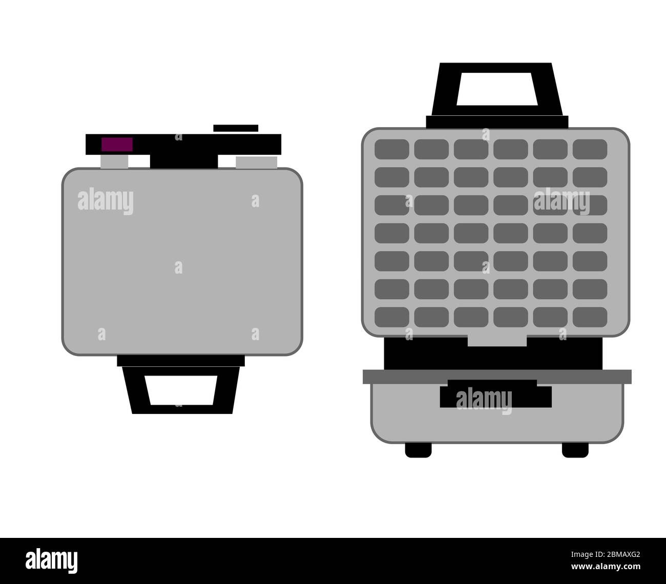Waffle iron for cooking.Flat design Stock Vector