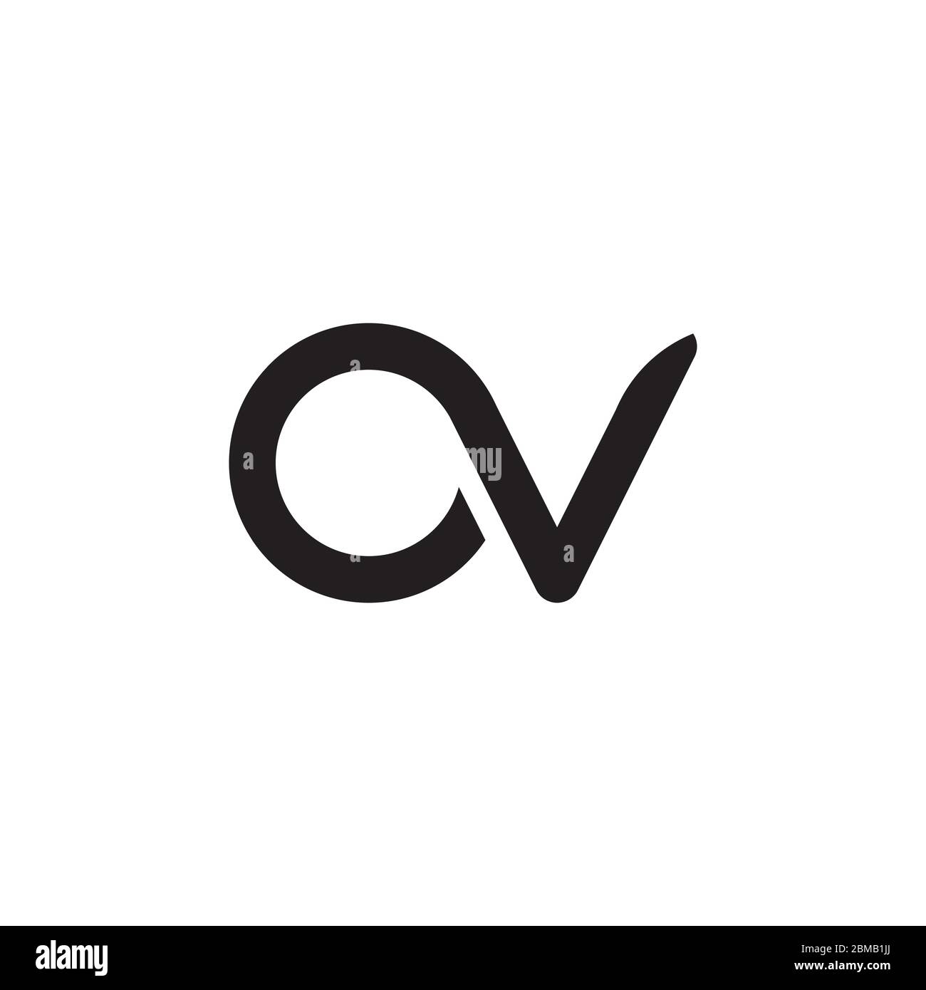 O V letter logo design vector Stock Vector