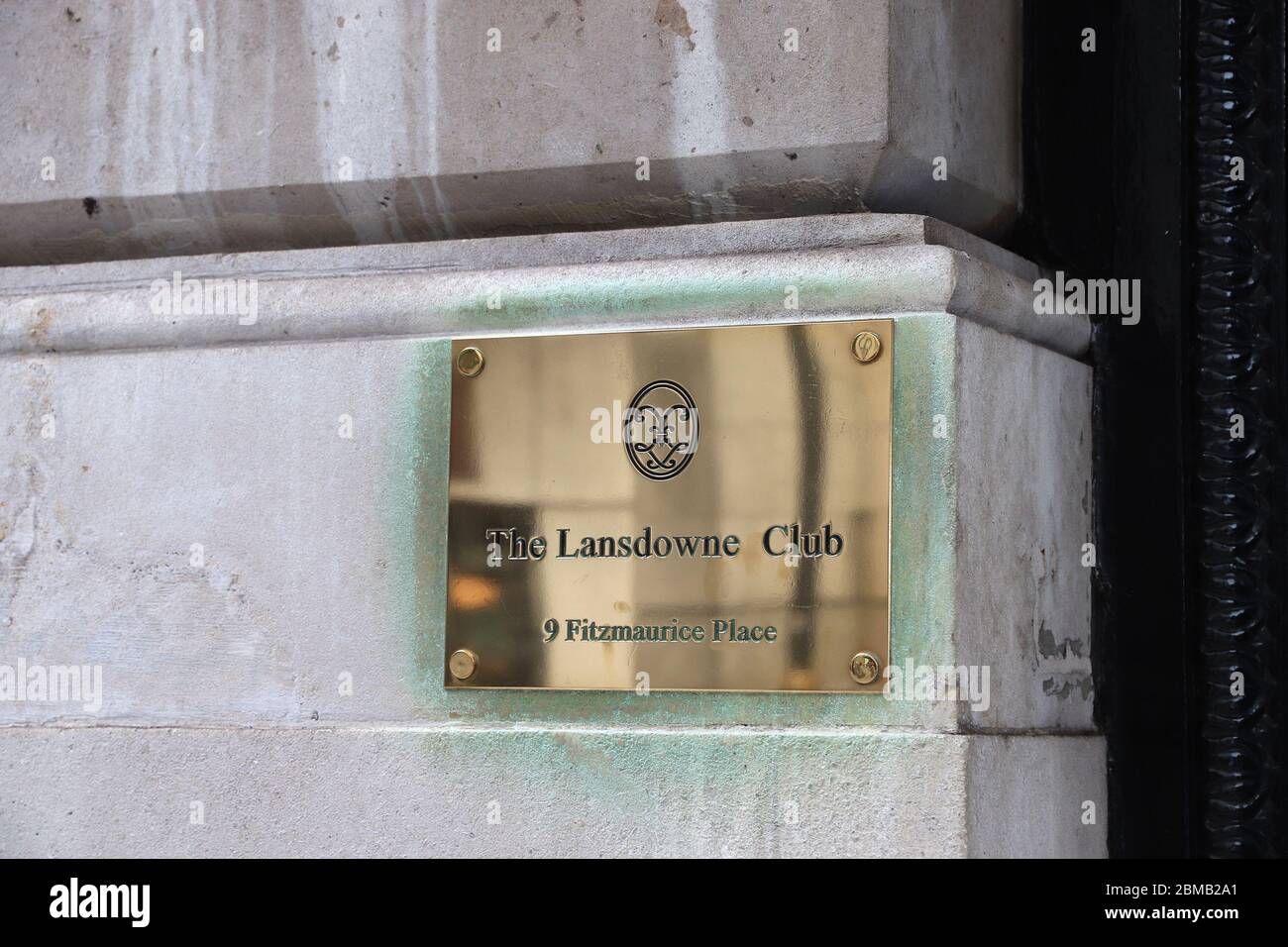 LONDON, UK - JULY 15, 2019: The Lansdowne Club in Mayfair district, London. It's one of London's gentlemen's clubs, private social clubs typical for B Stock Photo