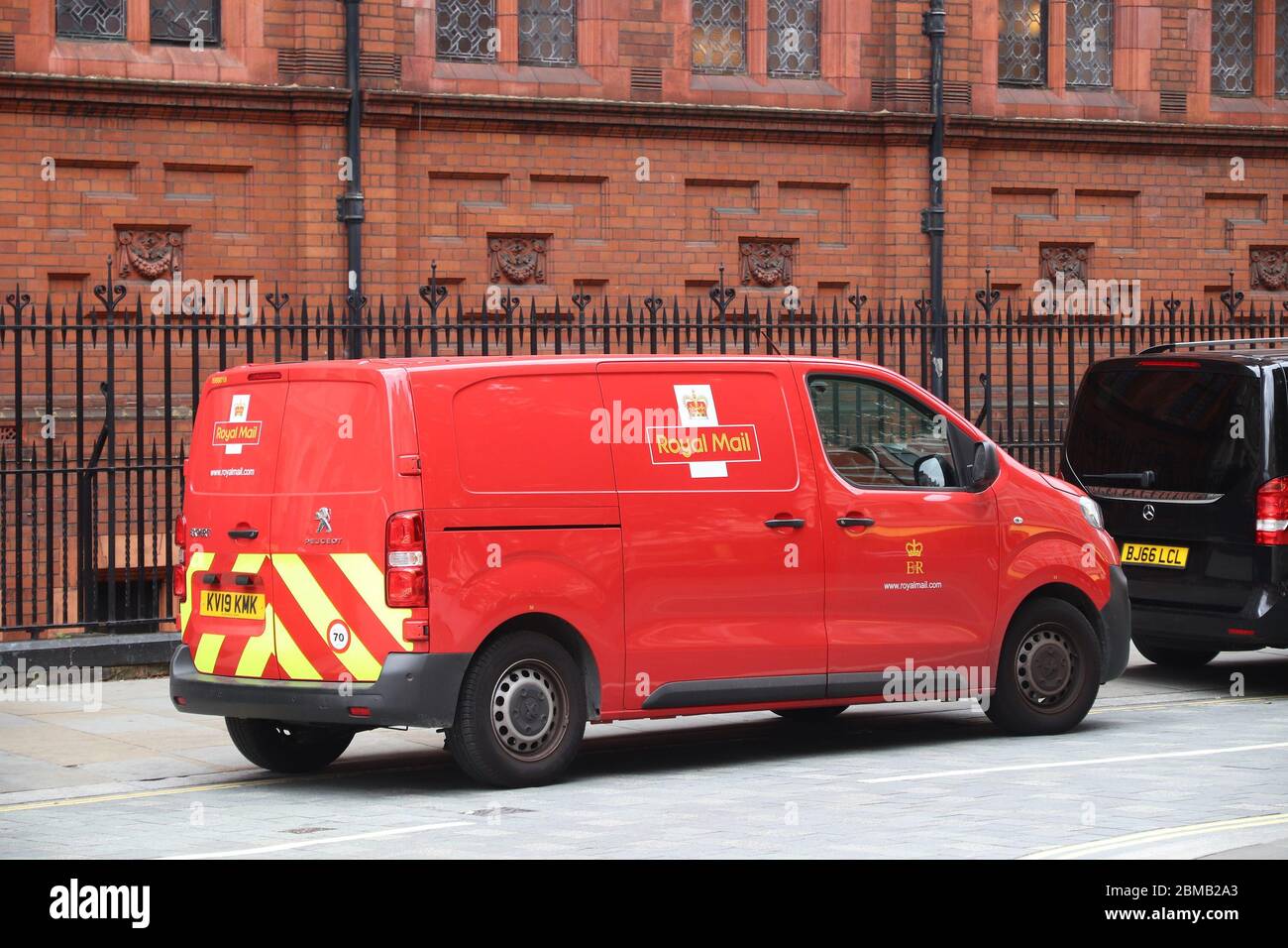 LONDON, UK - JULY 15, 2019: Royal Mail delivery van Peugeot Expert in London, UK. Royal Mail was founded in 1516. It employs 160,000 people. Stock Photo