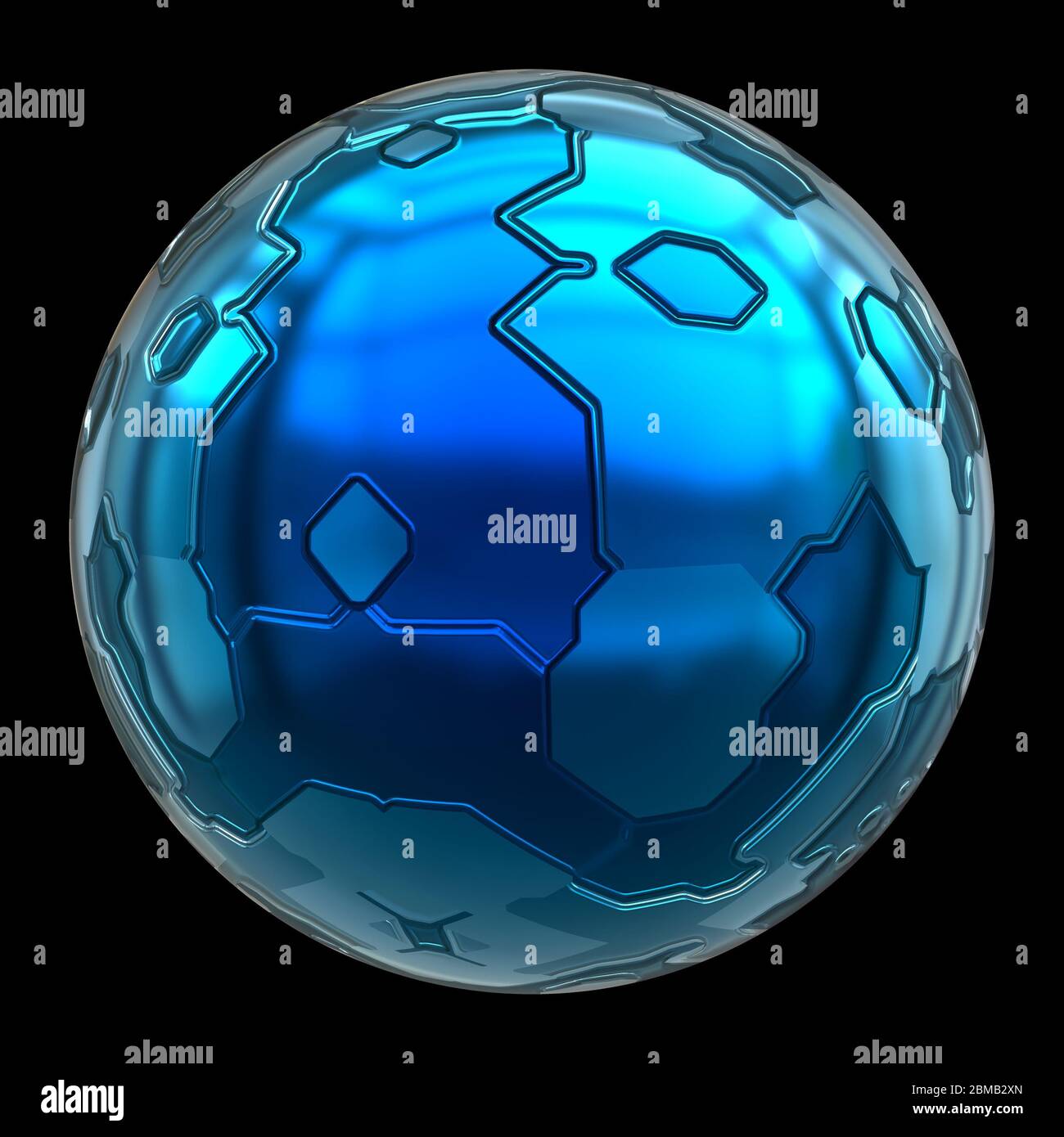 Futuristic 3d Globe Sphere Stock Photo - Alamy