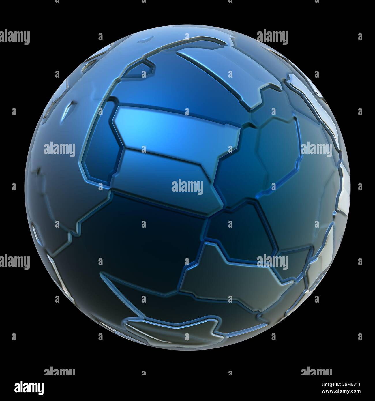 Futuristic 3d Globe Sphere Stock Photo - Alamy
