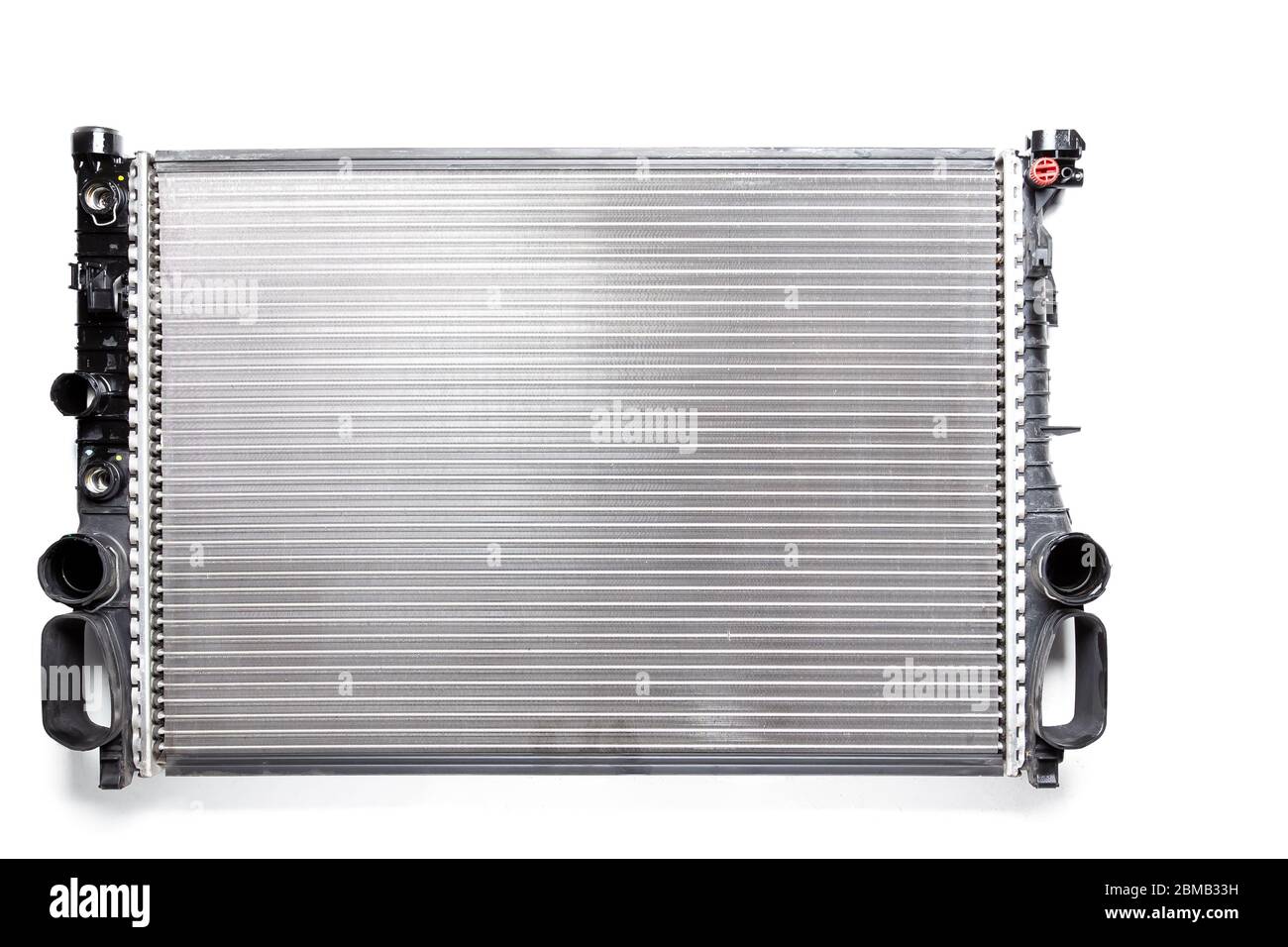 The cooling radiator is a metal heat exchanger inside filled with
