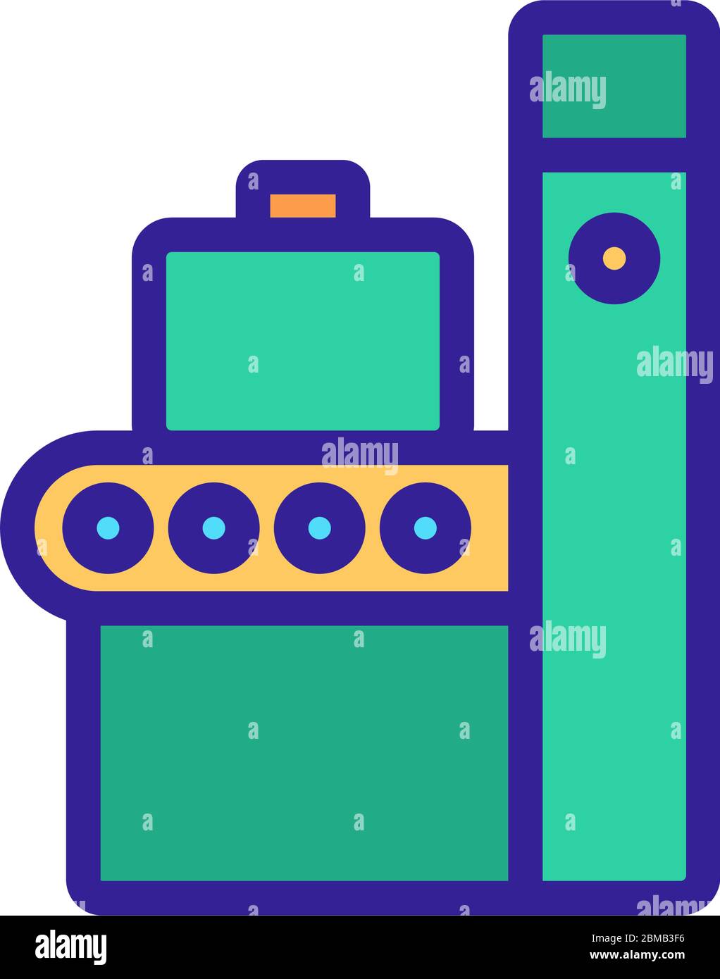 production conveyor industry icon vector outline illustration Stock ...