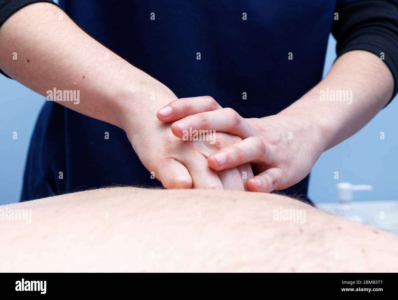 physiotherapy view in the skin Stock Photo