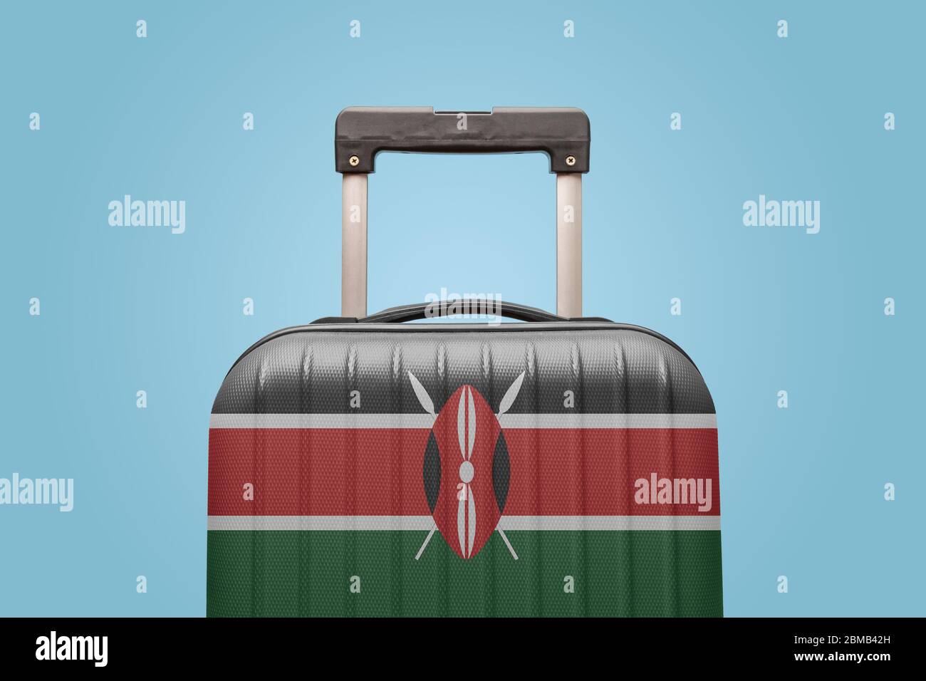 Suitcase with Kenyan flag design travel Africa concept Stock Photo Alamy