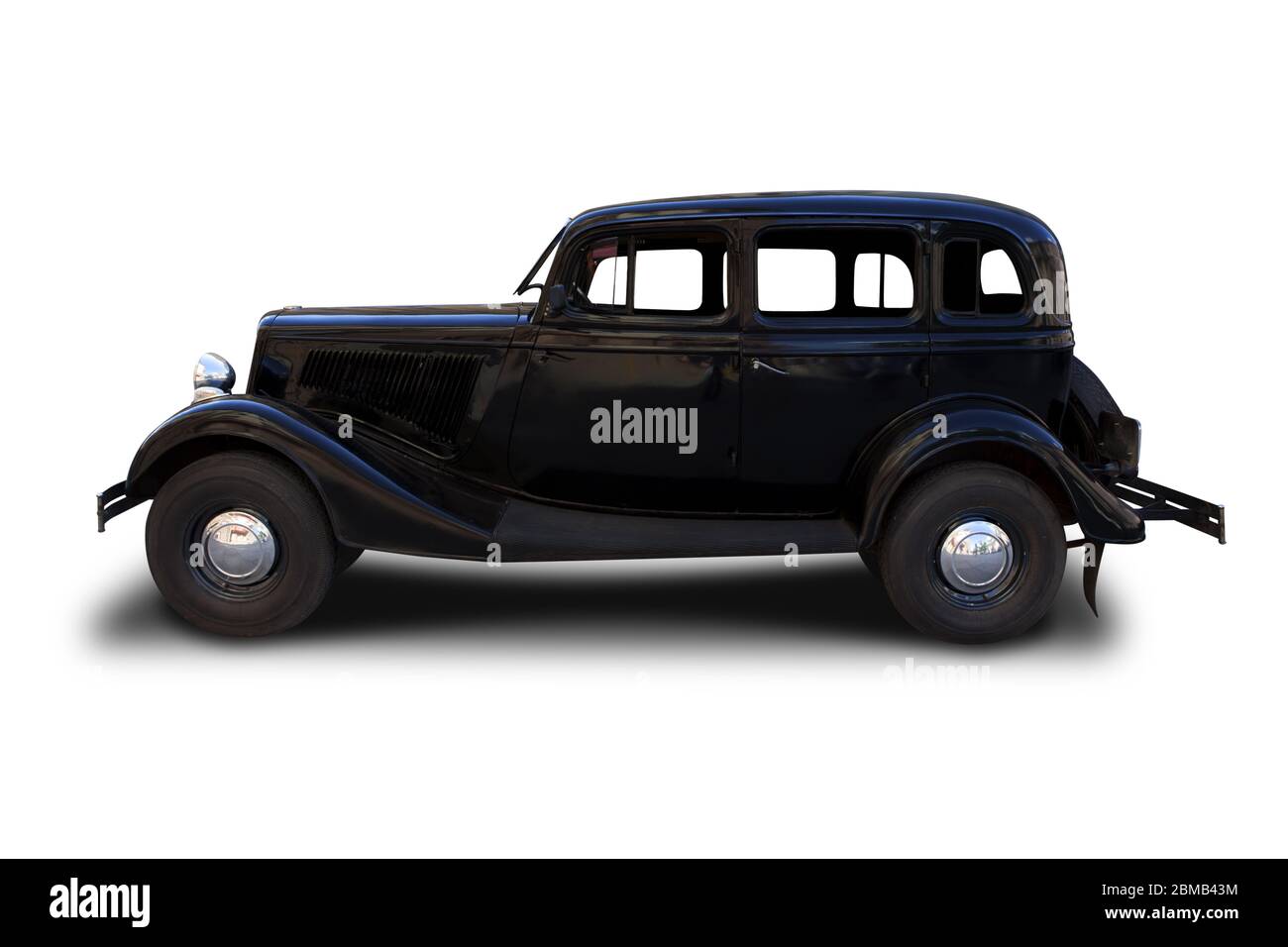 Retro car isolated on white Stock Photo - Alamy