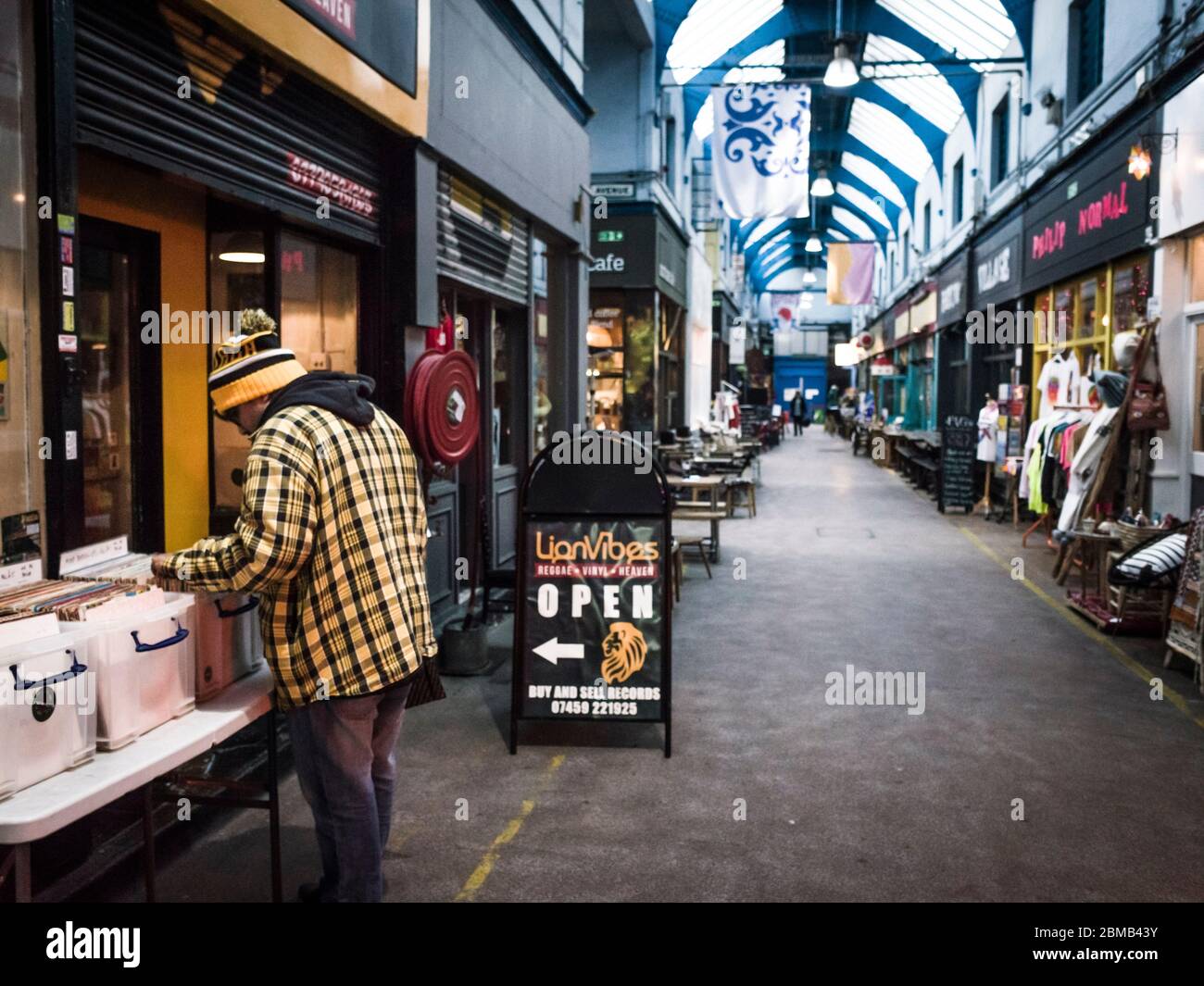 LONDON Brixton Village, part of Brixton Market an indoor hall of food stalls, bars and shops