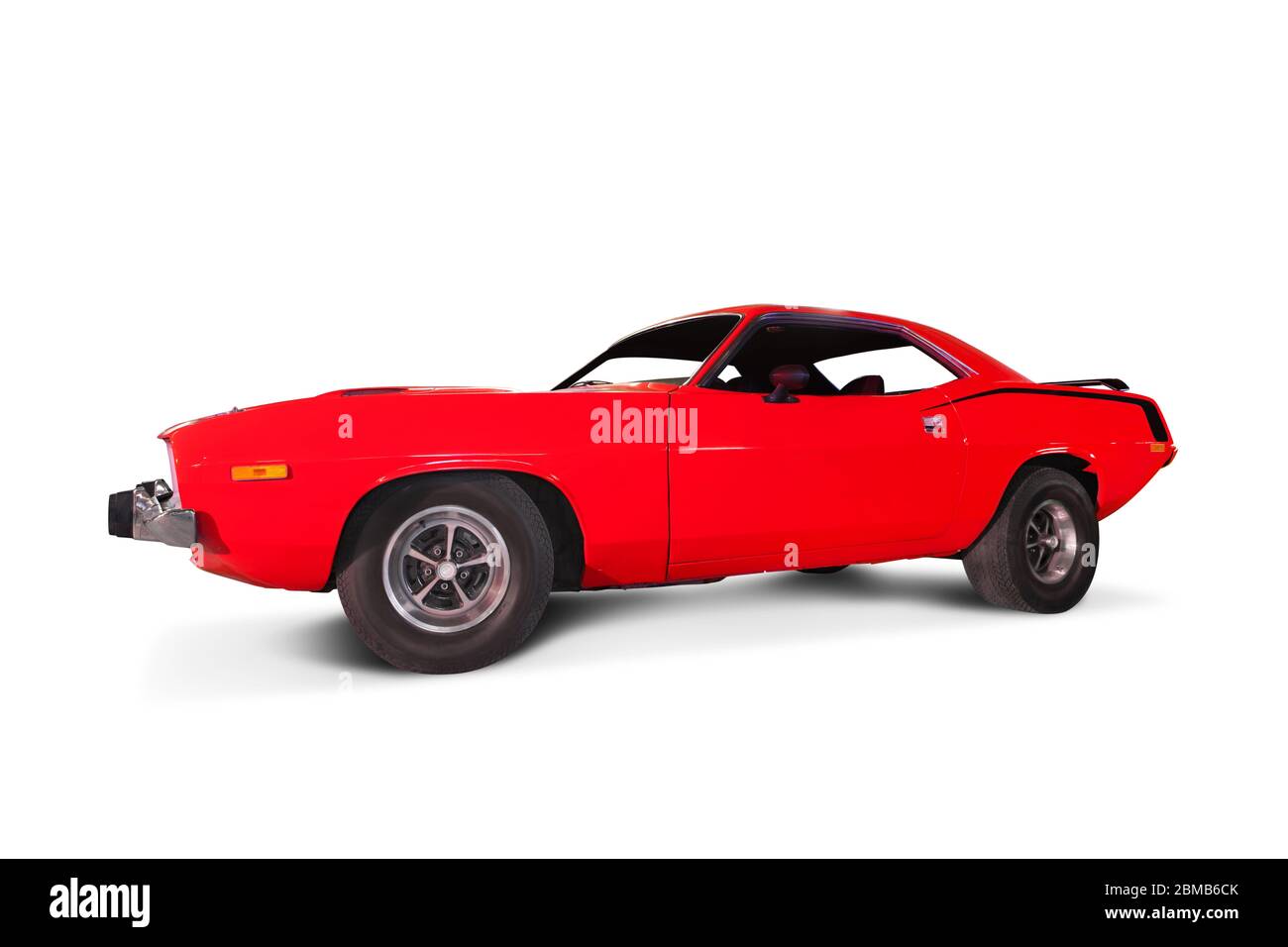 '70 Plymouth cuda 440 isolated on white. Stock Photo