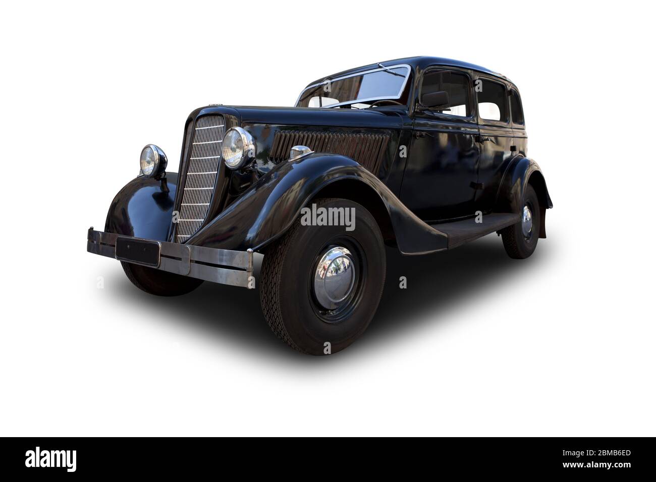 Retro car isolated on white Stock Photo - Alamy