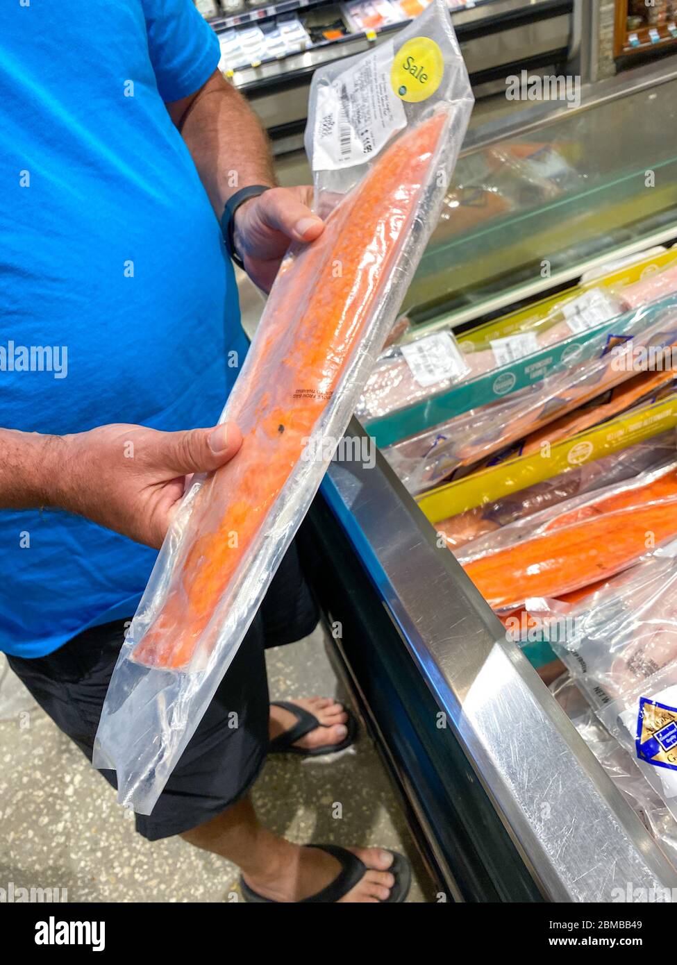 Orlando,FL/USA5/3/20 A display of various fish at the seafood