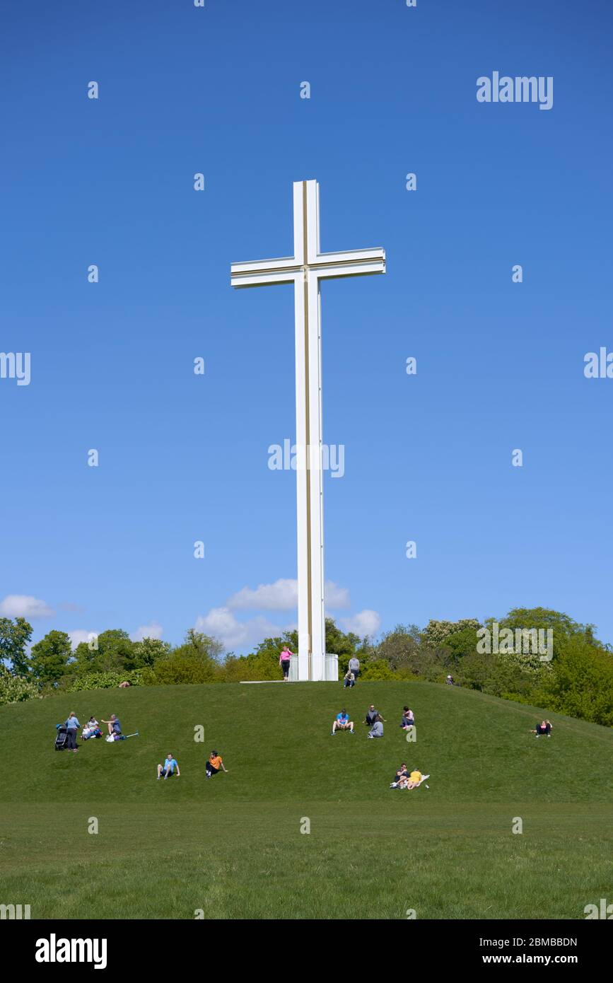 The Papal Cross in the Phoenix Park, Dublin city, Ireland. Stock Photo