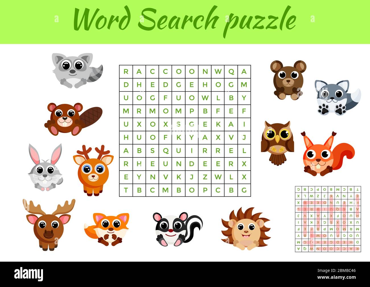 clip cards game template word search puzzle kids activity worksheet colorful printable version educational game for study english words stock vector image art alamy