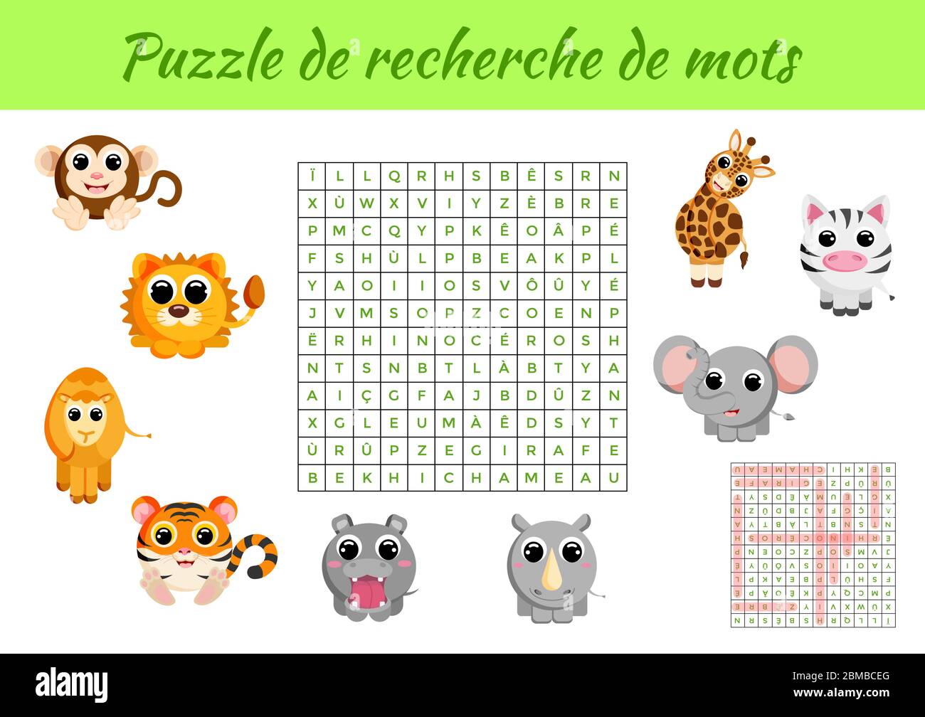 Puzzle de recherche de mots - Word search puzzle with pictures. Educational  game for study French words. Activity worksheet colorful printable version  Stock Vector Image & Art - Alamy