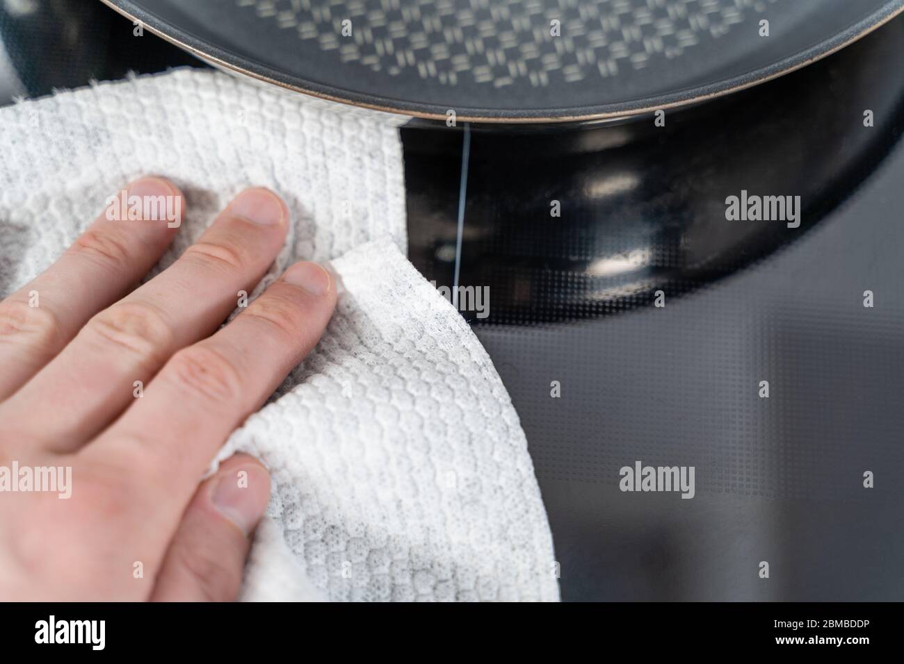 cleaning with a white napkin Stock Photo Alamy