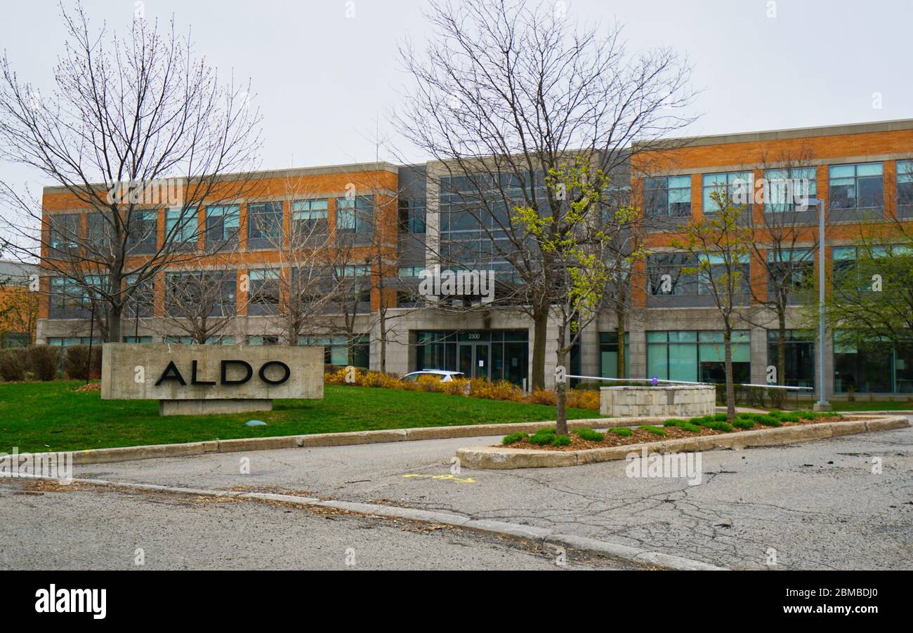 Montreal,Quebec,Canada,May 8, Giant shoe retailer ALDO headquarters in Beauregard/Alamy News Stock Photo -