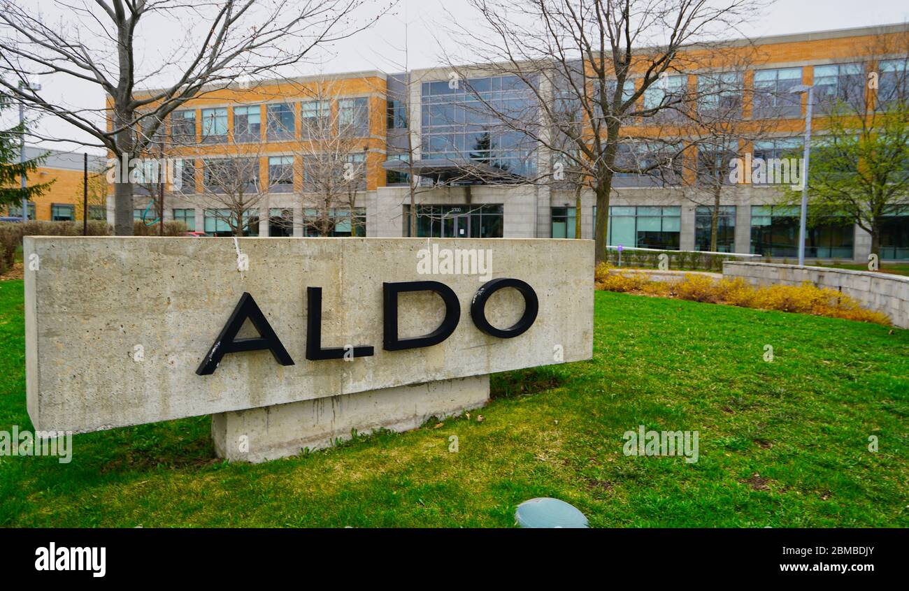 Montreal,Quebec,Canada,May 8, Giant shoe retailer ALDO headquarters in Beauregard/Alamy News Stock Photo -