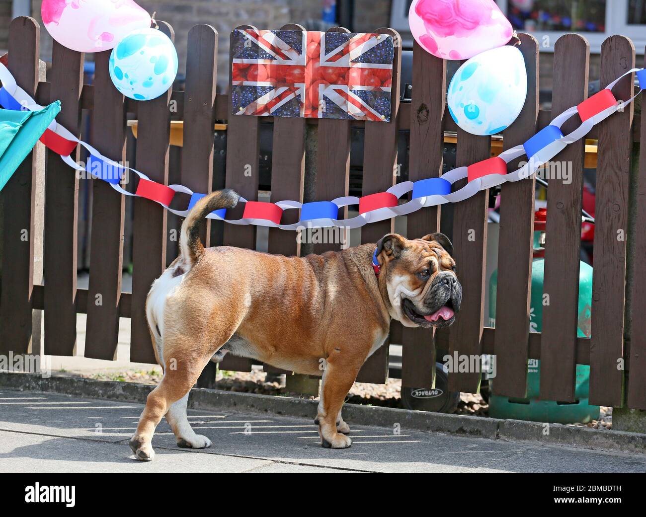 Salford, UK. 8th May, 2020. A street party to celebrate VE Day takes