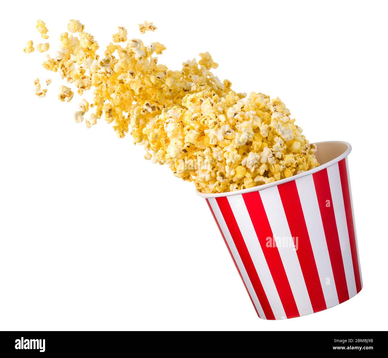 Popcorn Flying Stock Photo - Download Image Now - Popcorn, Cut Out