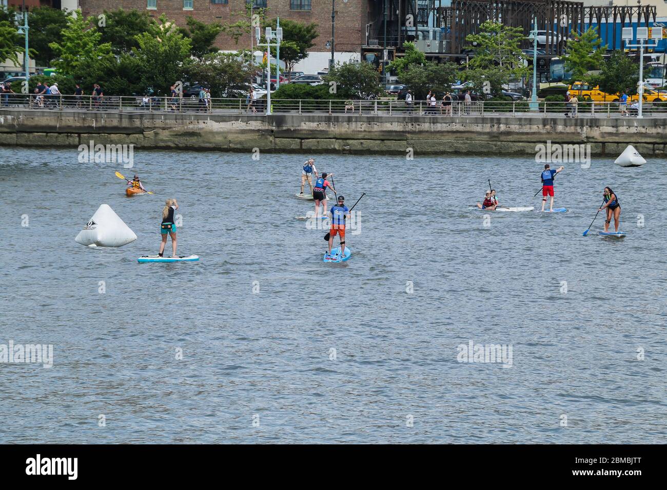 Kayaking at Pier 84, Hudson River Park, NYC Stock Photo Alamy